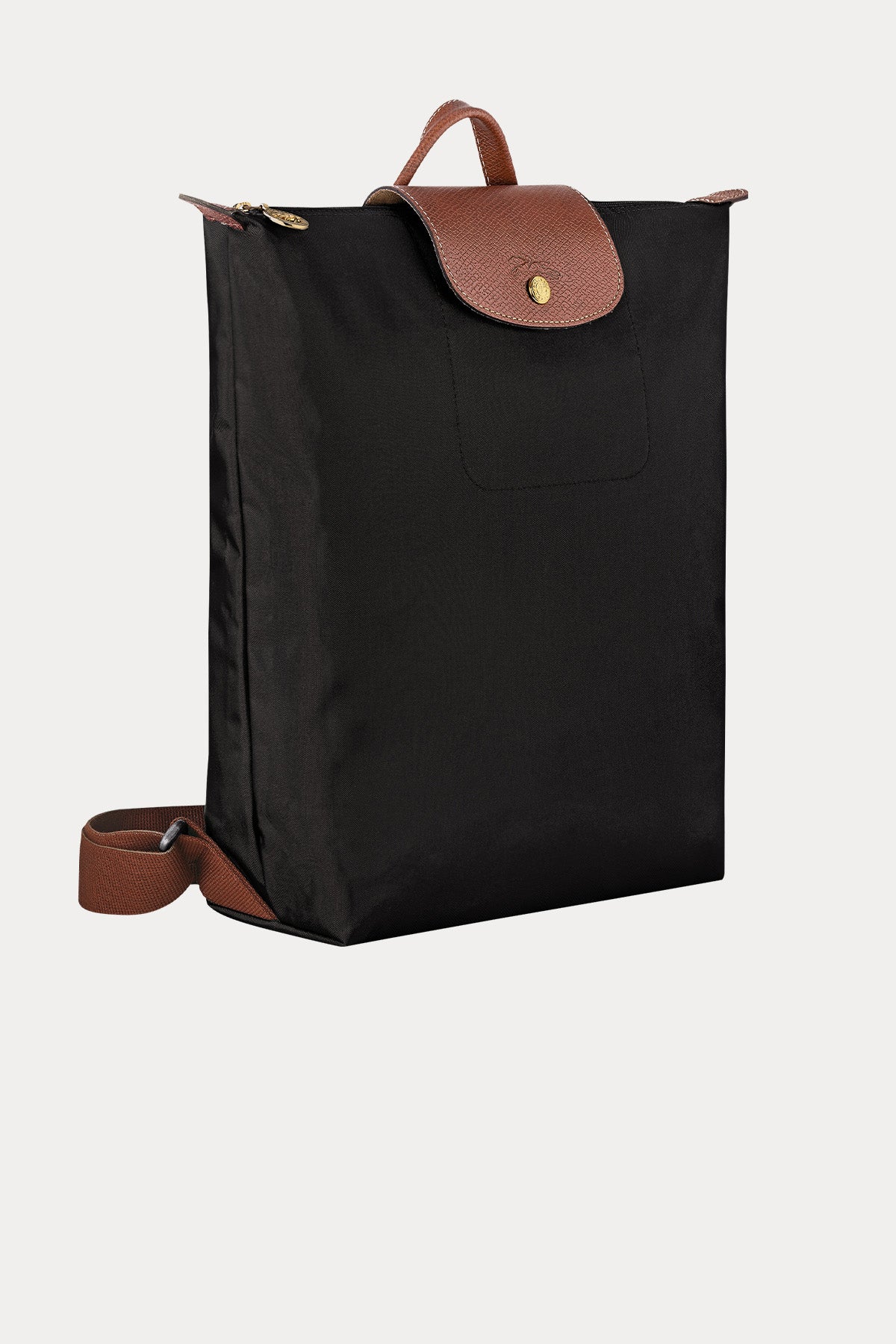 Longchamp Deri Detaylı Logolu Sırt Çantası