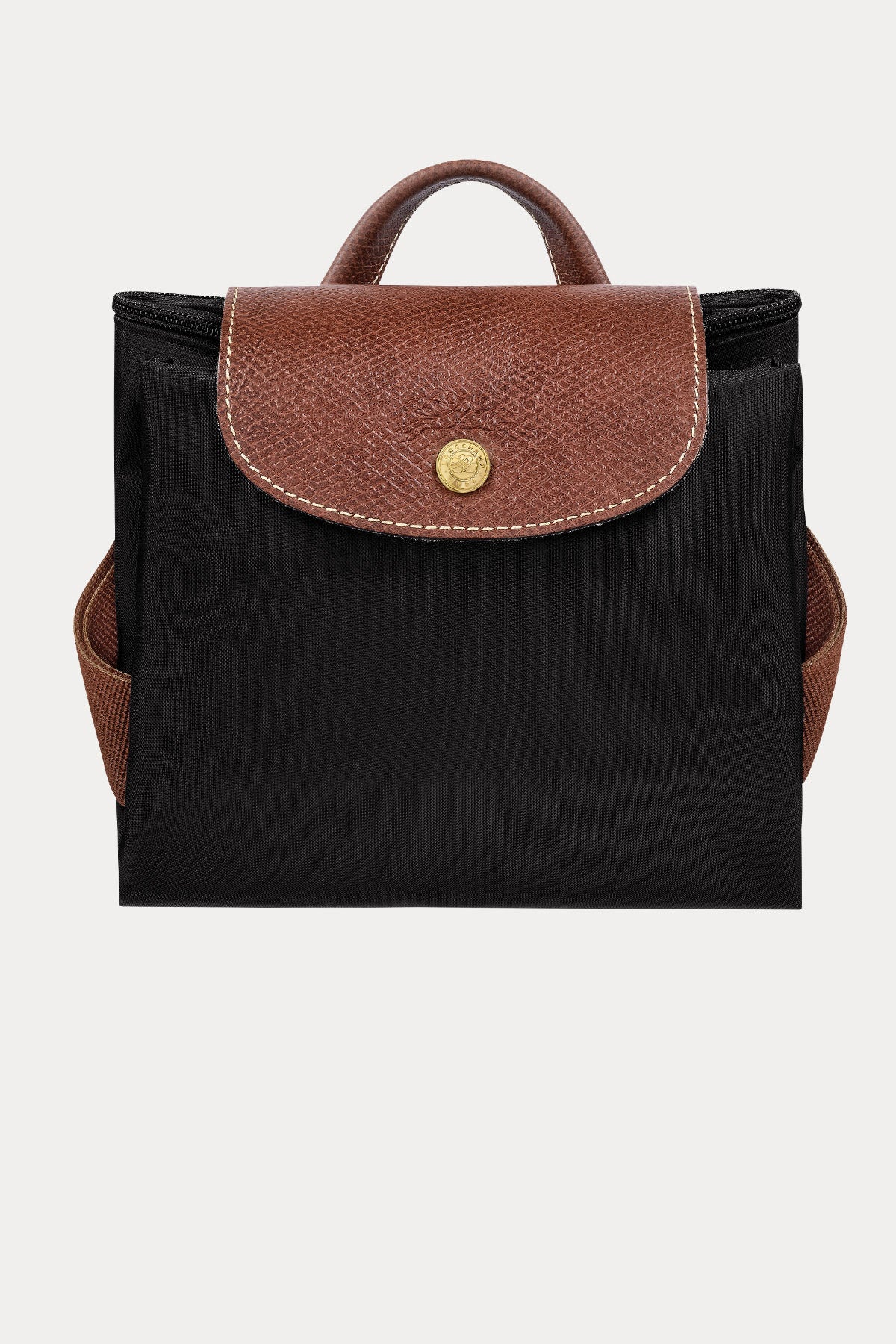 Longchamp Deri Detaylı Logolu Sırt Çantası