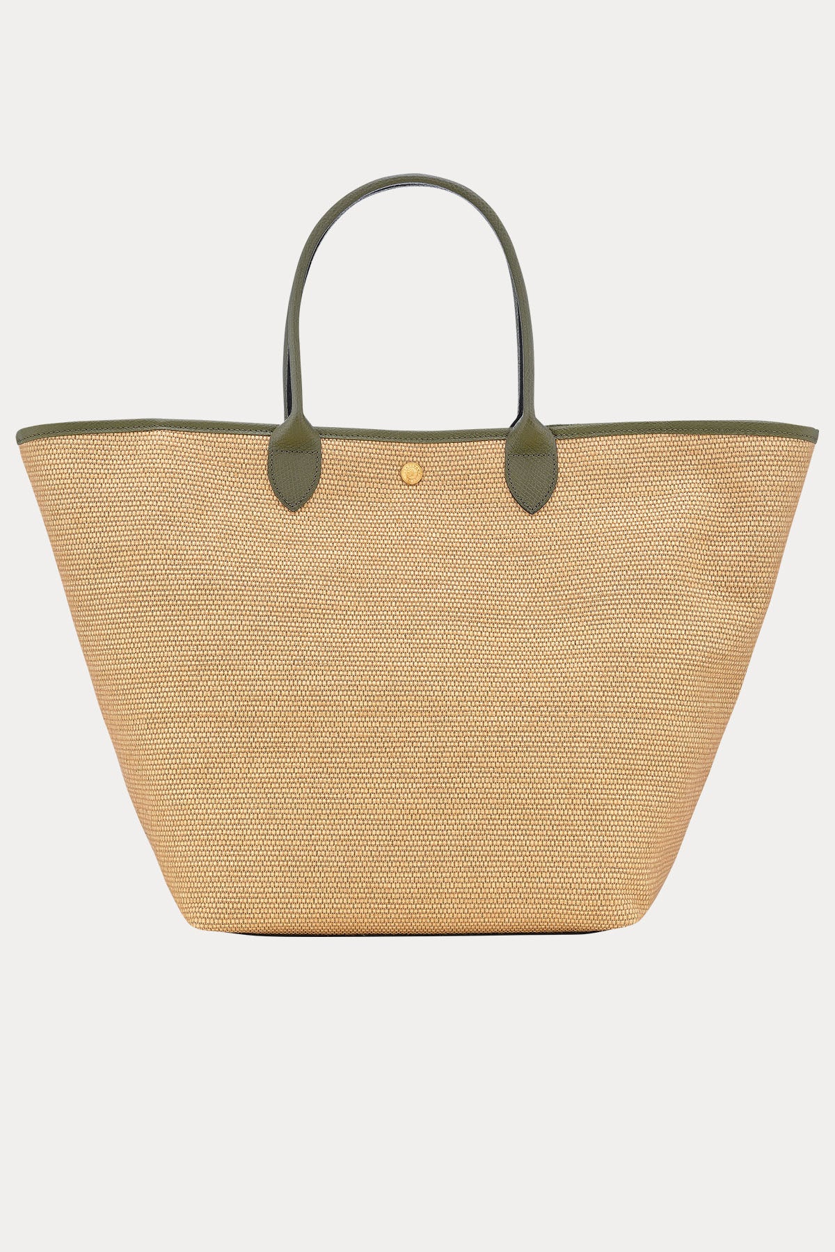 Longchamp Deri Detaylı Hasır Örgü Shopping Bag Çanta