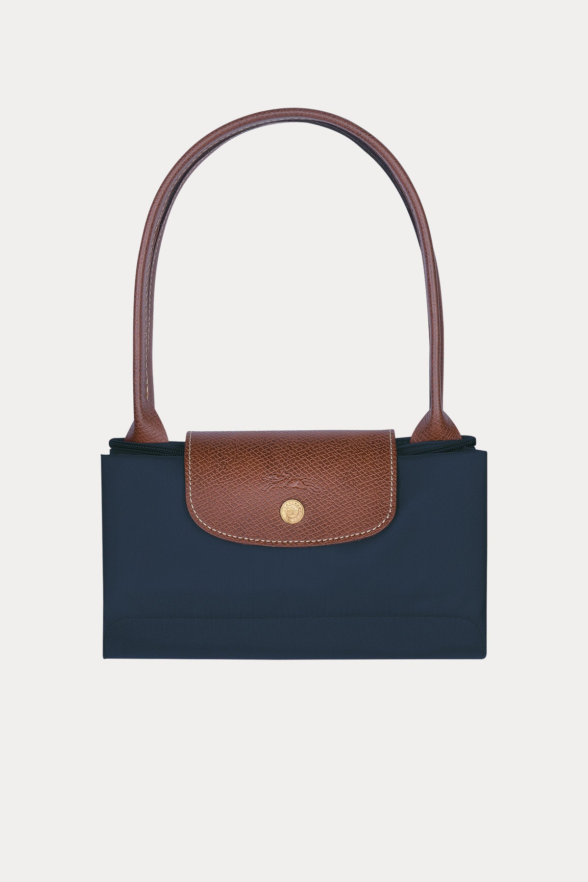 Longchamp Deri Detaylı Logolu Omuz Çantası