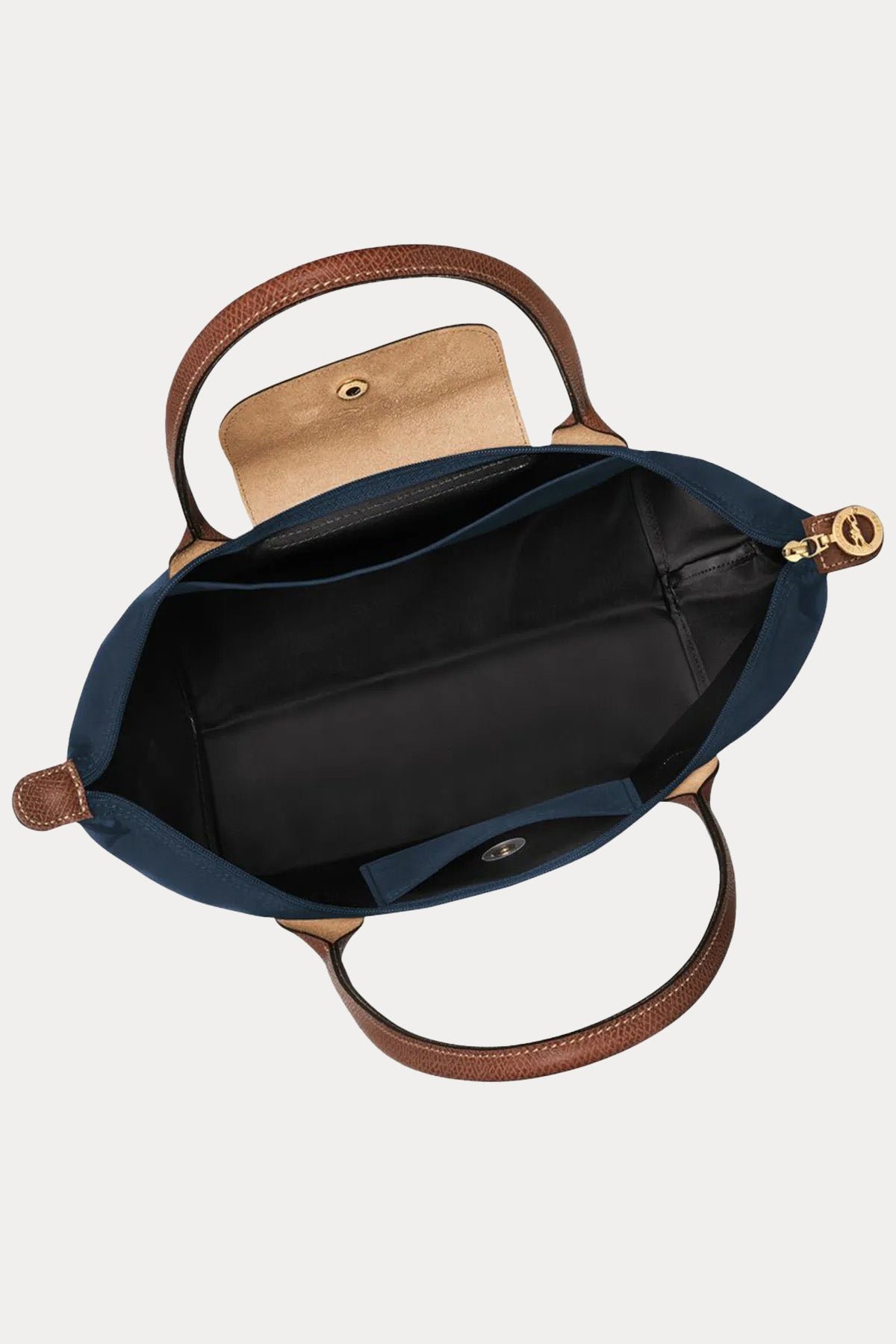 Longchamp Deri Detaylı Logolu Omuz Çantası