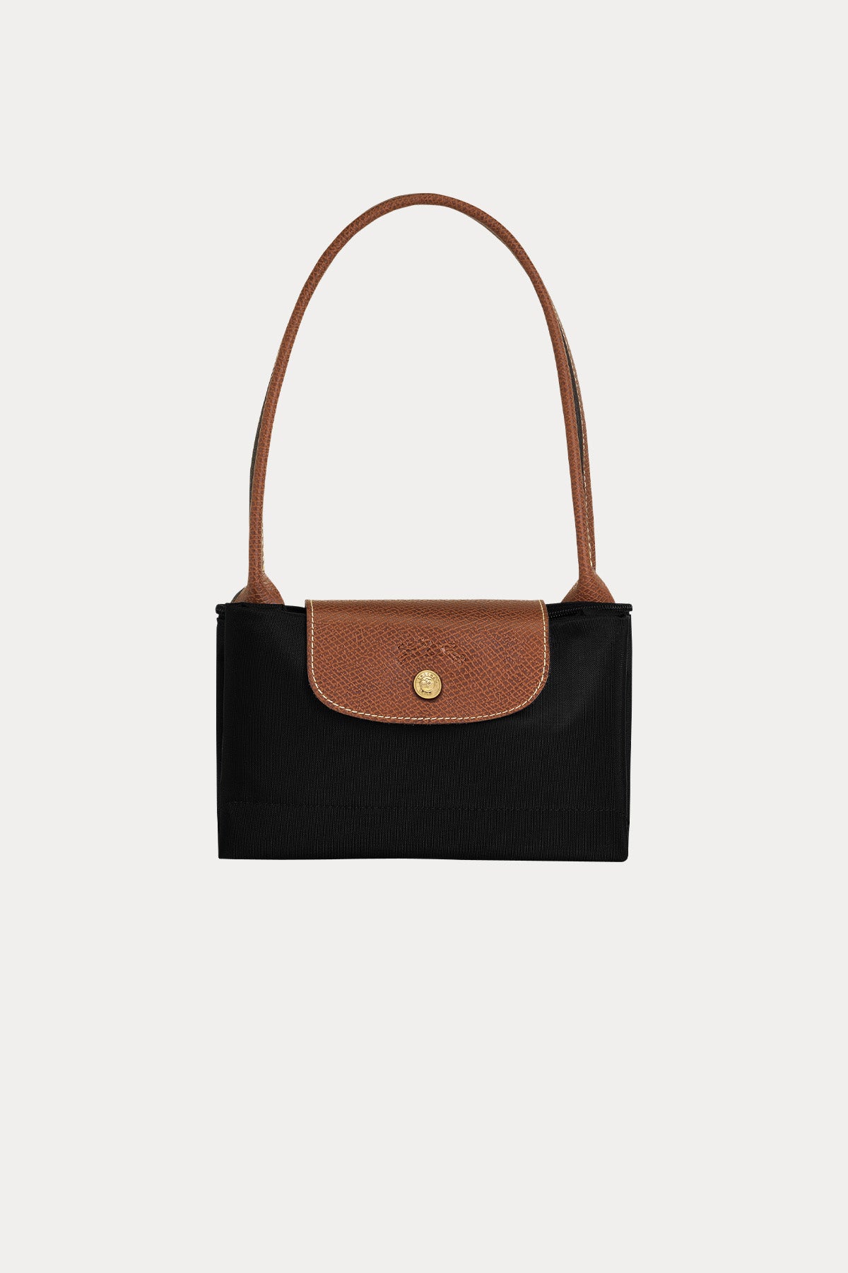 Longchamp Deri Detaylı Logolu Omuz Çantası