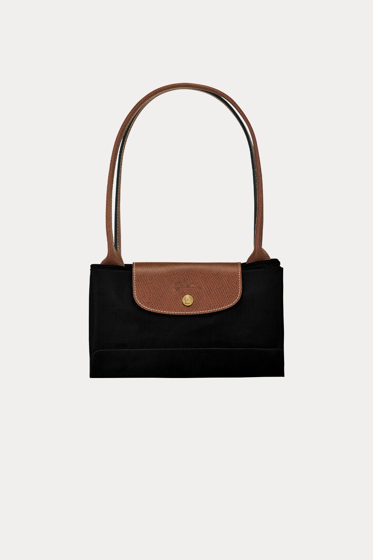 Longchamp Deri Detaylı Logolu Omuz Çantası