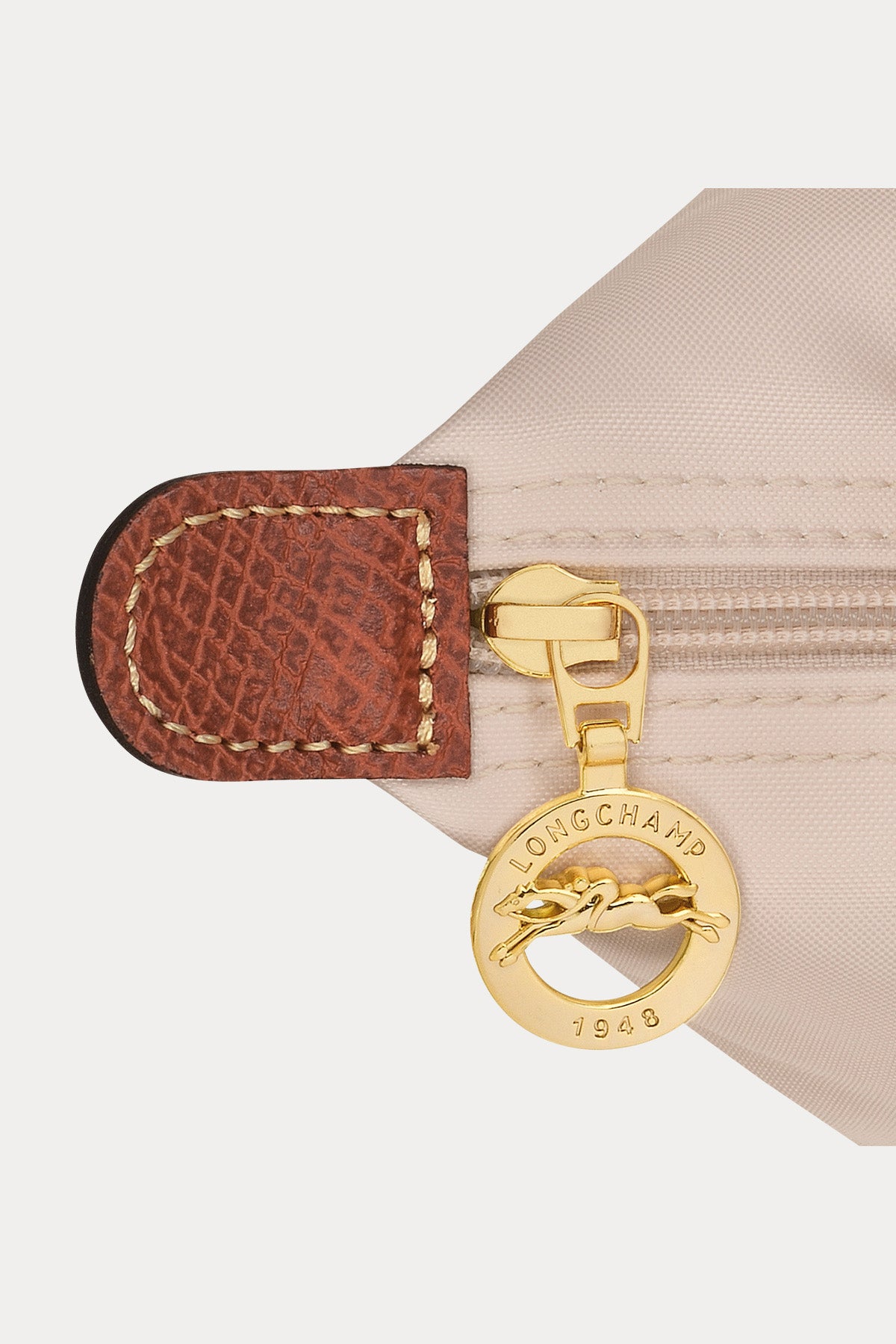 Longchamp Deri Detaylı Logolu Omuz Çantası-Çanta-Libas