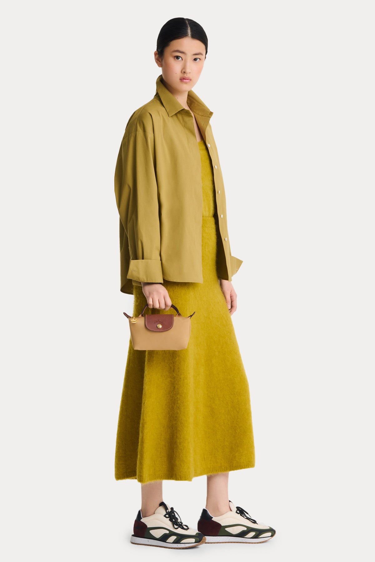 Longchamp Deri Detaylı Logolu El Çantası