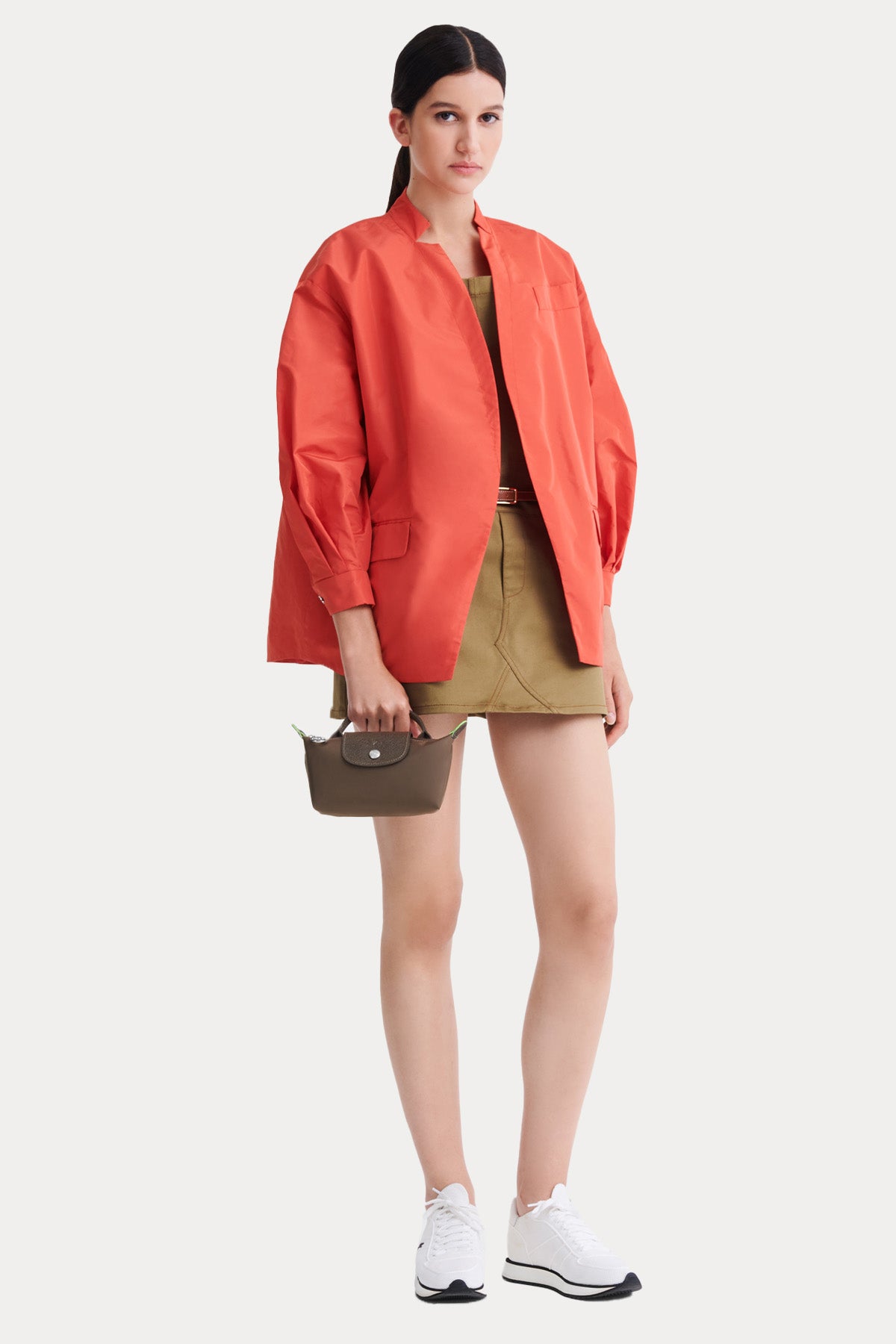 Longchamp Deri Detaylı Logolu El Çantası