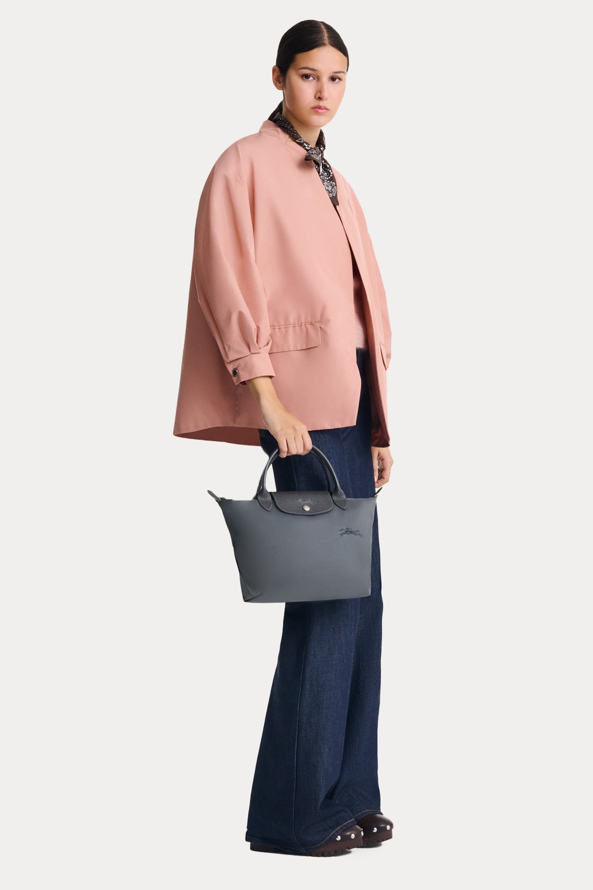 Longchamp Deri Detaylı Logolu El Çantası