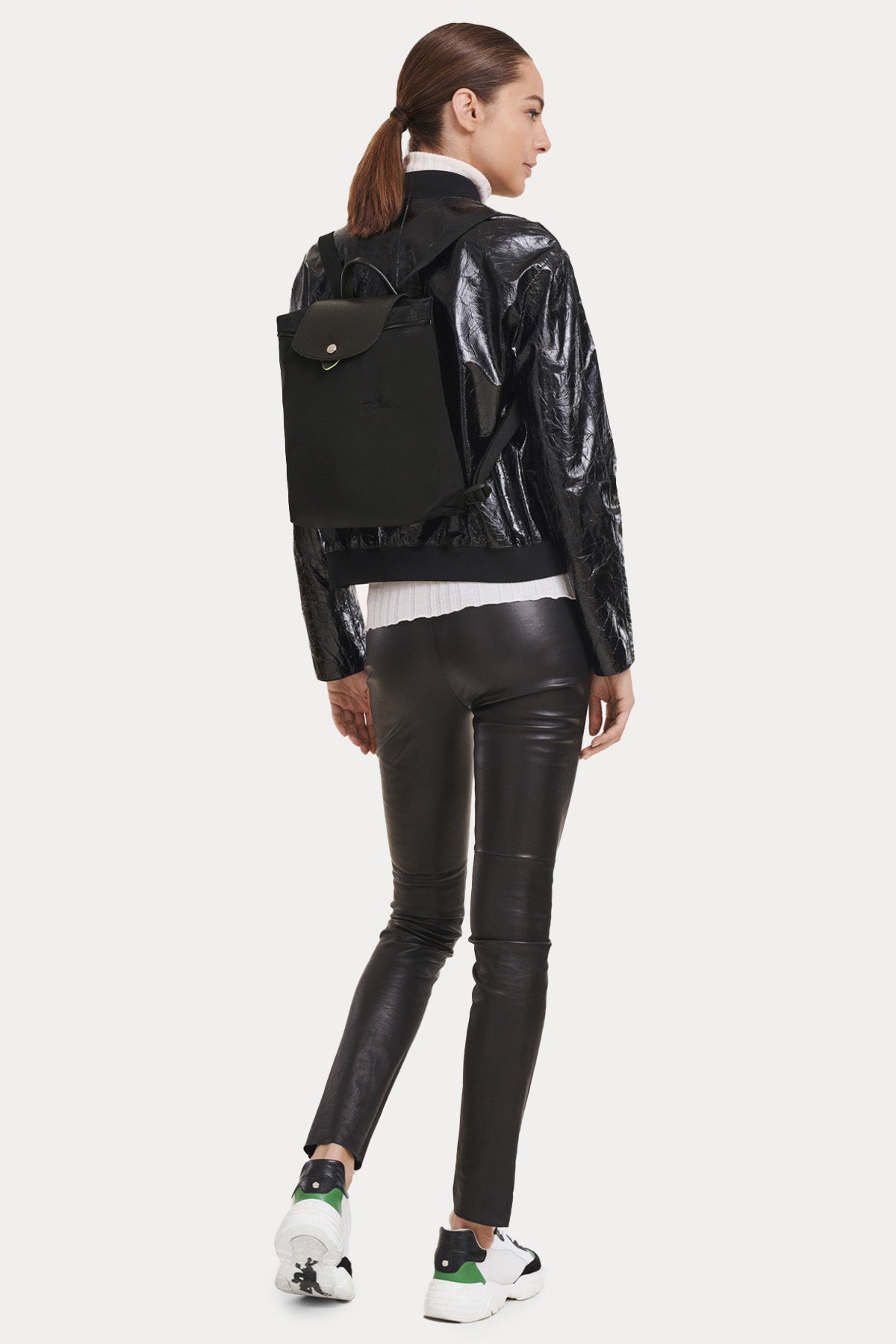 Longchamp Deri Detaylı Sırt Çantası