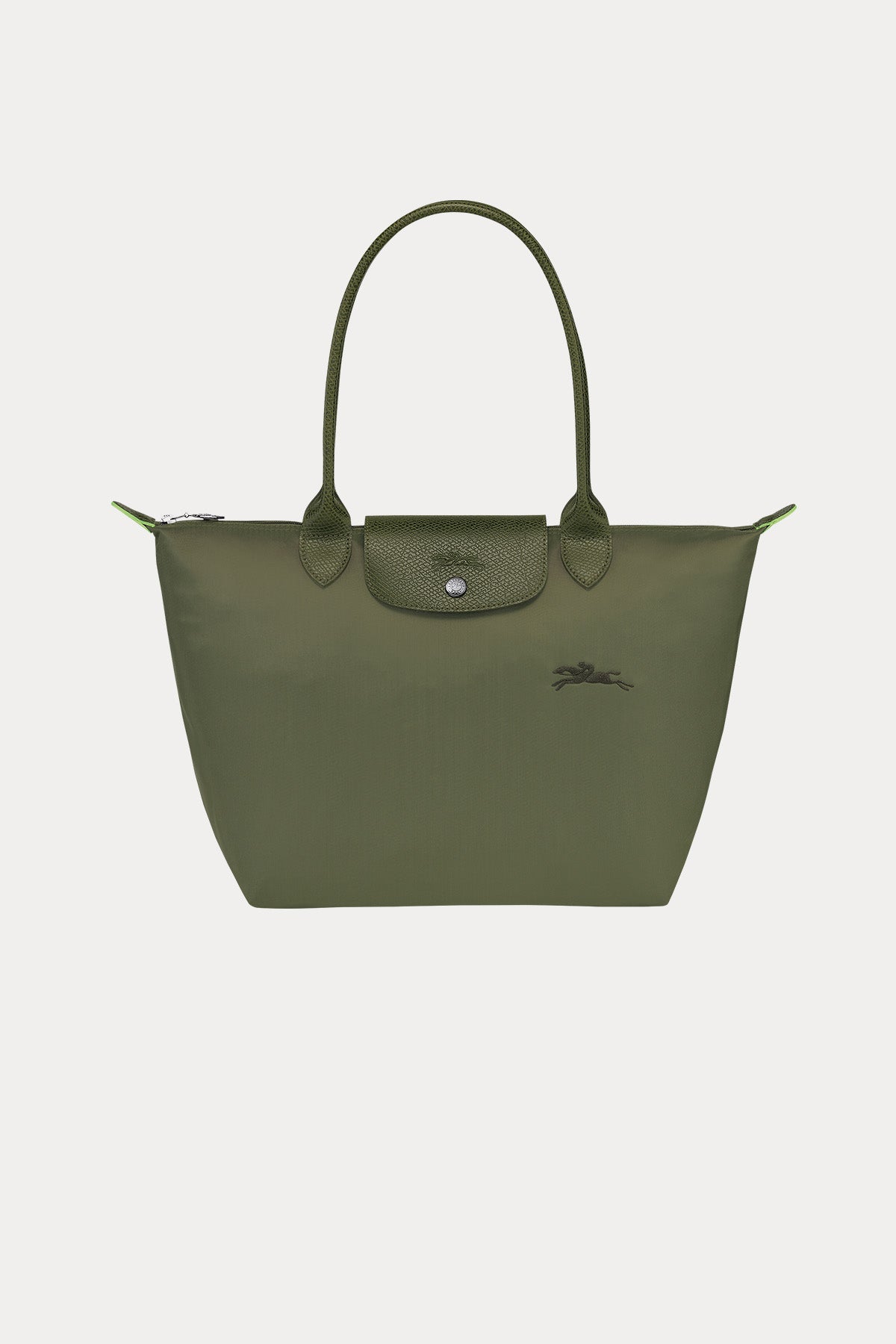 Longchamp Deri Detaylı Logolu Omuz Çantası