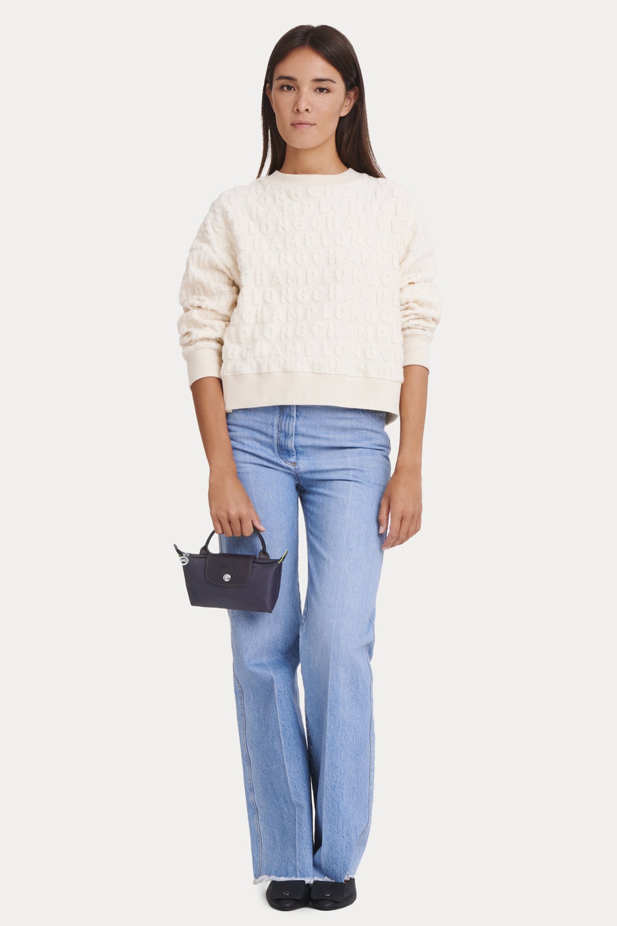 Longchamp Deri Detaylı Logolu El Çantası