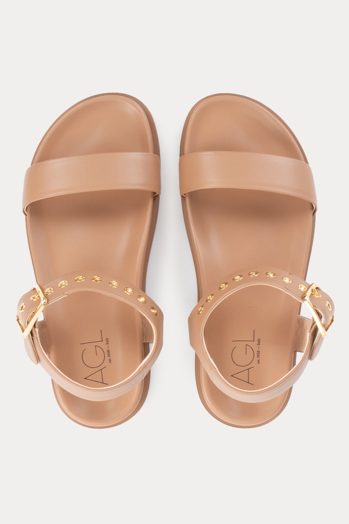 Agl Cristina Strap Metal Tokalı Deri Sandalet