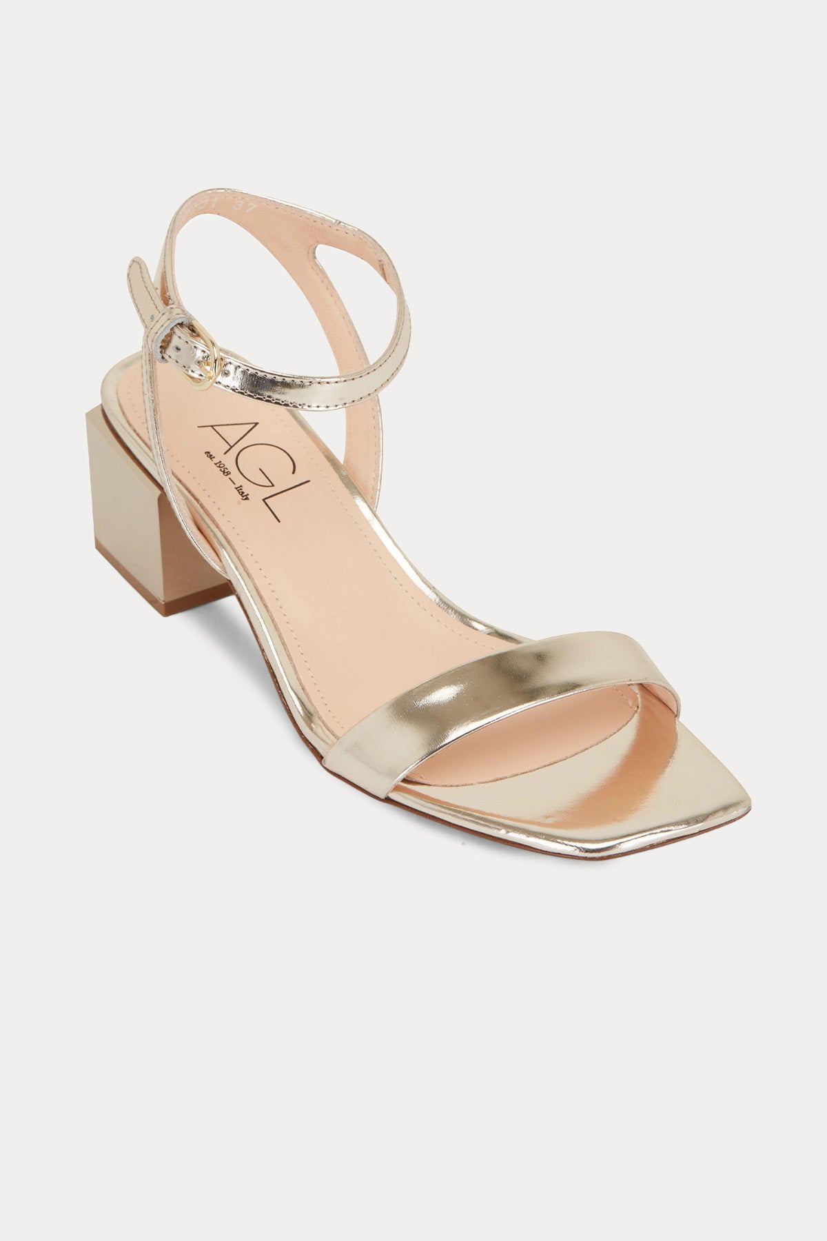 Agl Angie Deri Topuklu Küt Burunlu Abiye Ayakkabı