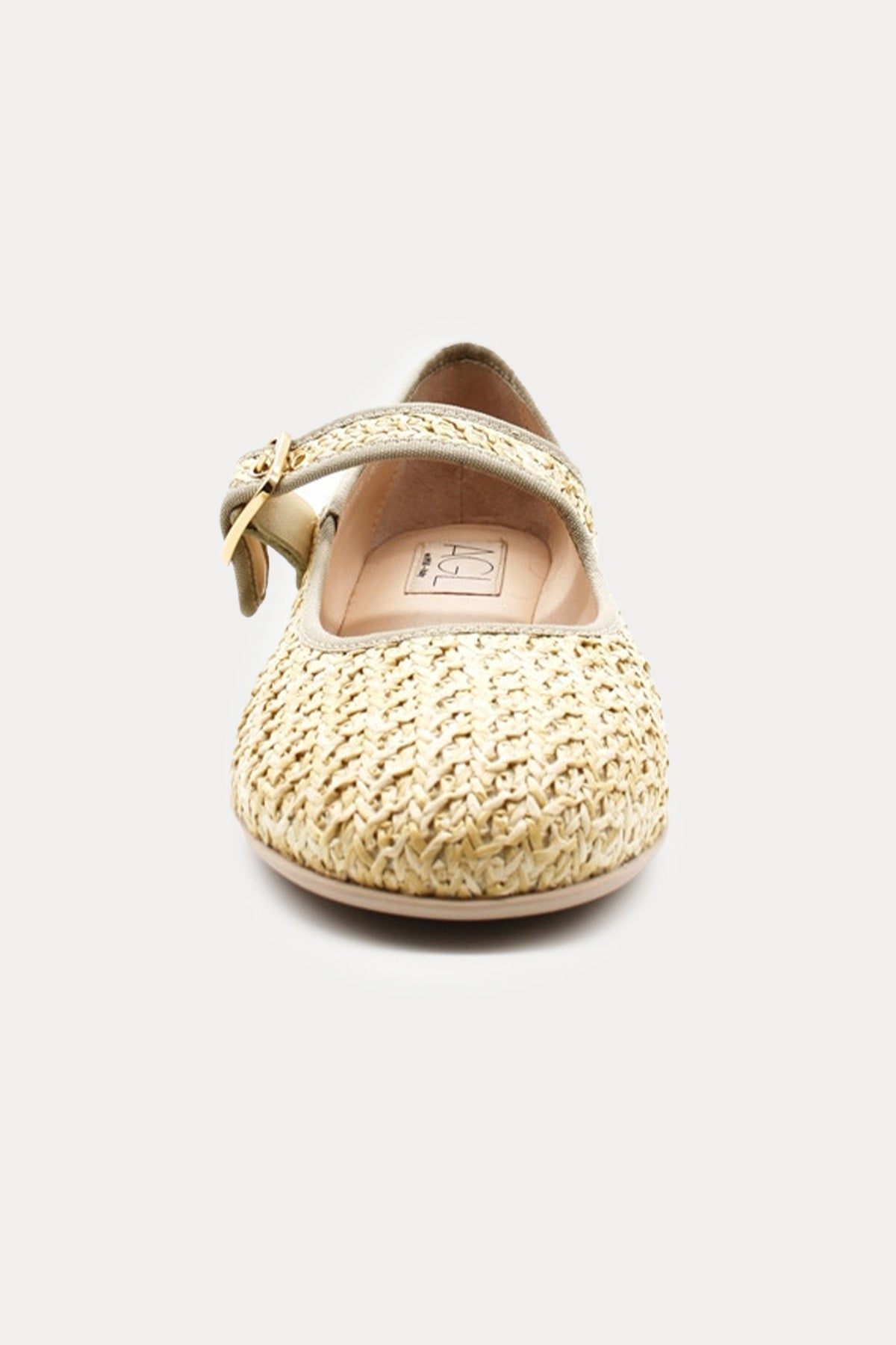 Agl Hoola Hoop Bebe Tek Tokalı Hasır Örgü Babet Ayakkabı