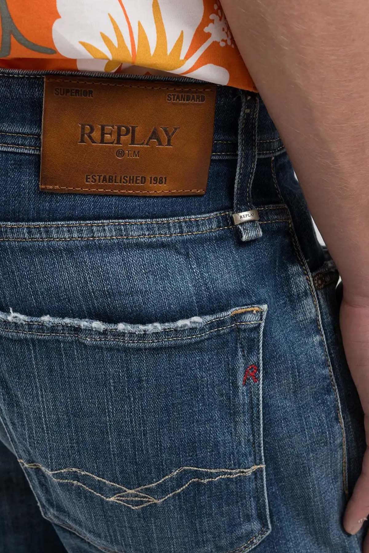 Replay RBJ 981 Tapered Fit Denim Şort-Şort-Libas