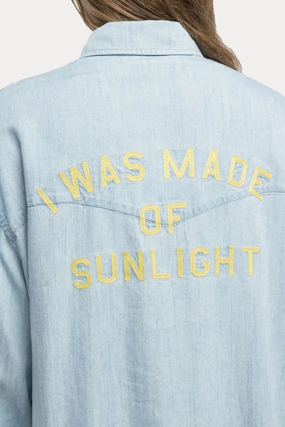 Replay Relaxed Fit Cep Detaylı Logolu Denim Gömlek-Gömlek-Libas