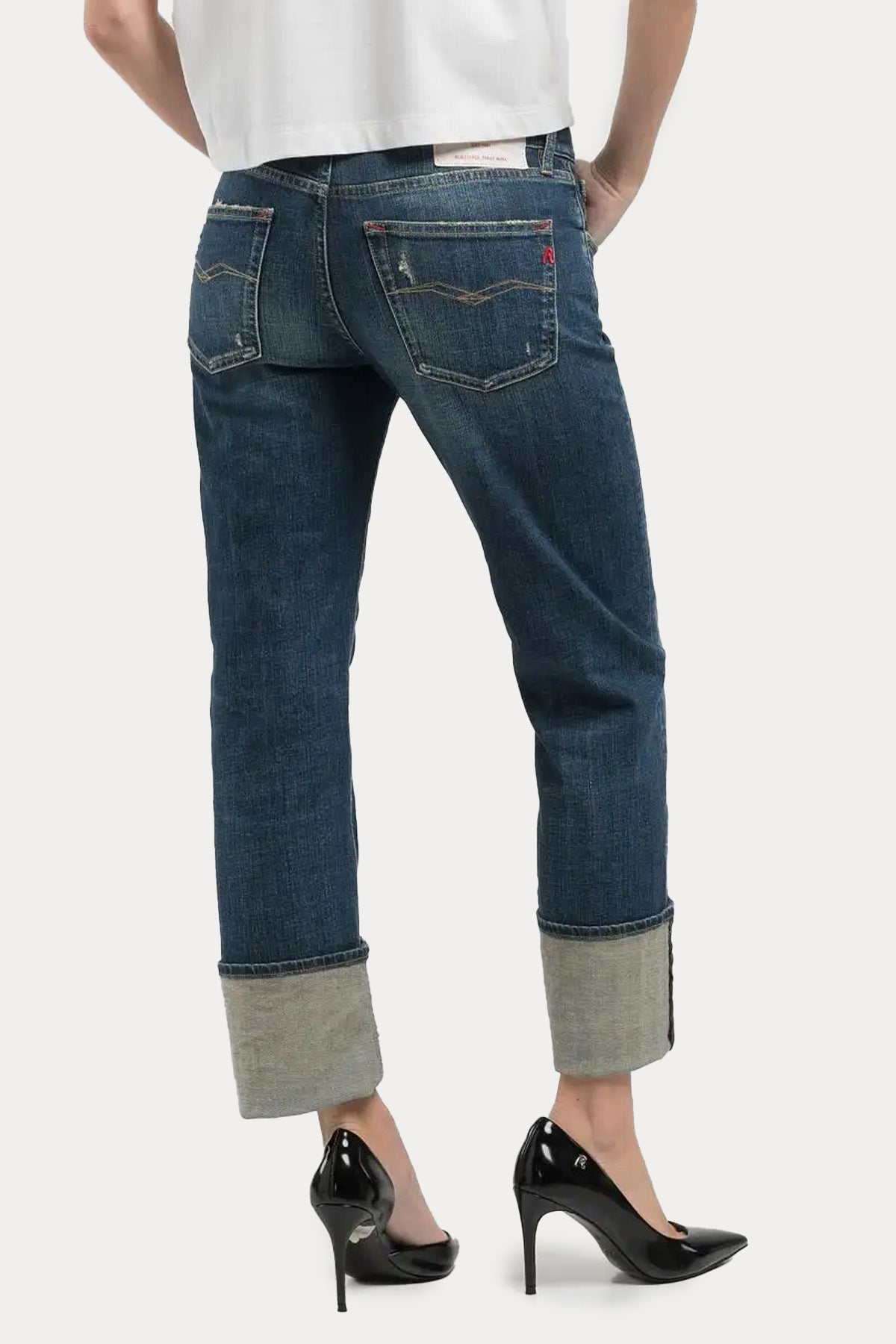 Replay Akeme Straight Low Waist Fit Jeans