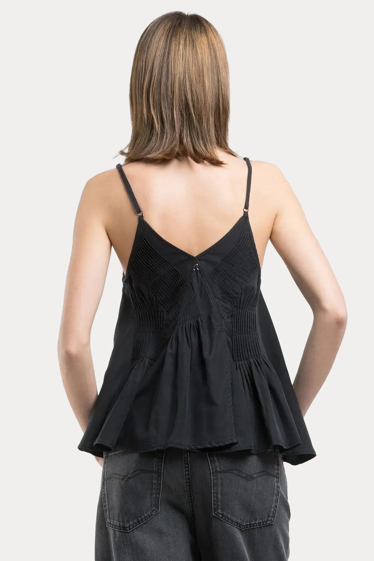 Replay Askılı Keten Bluz