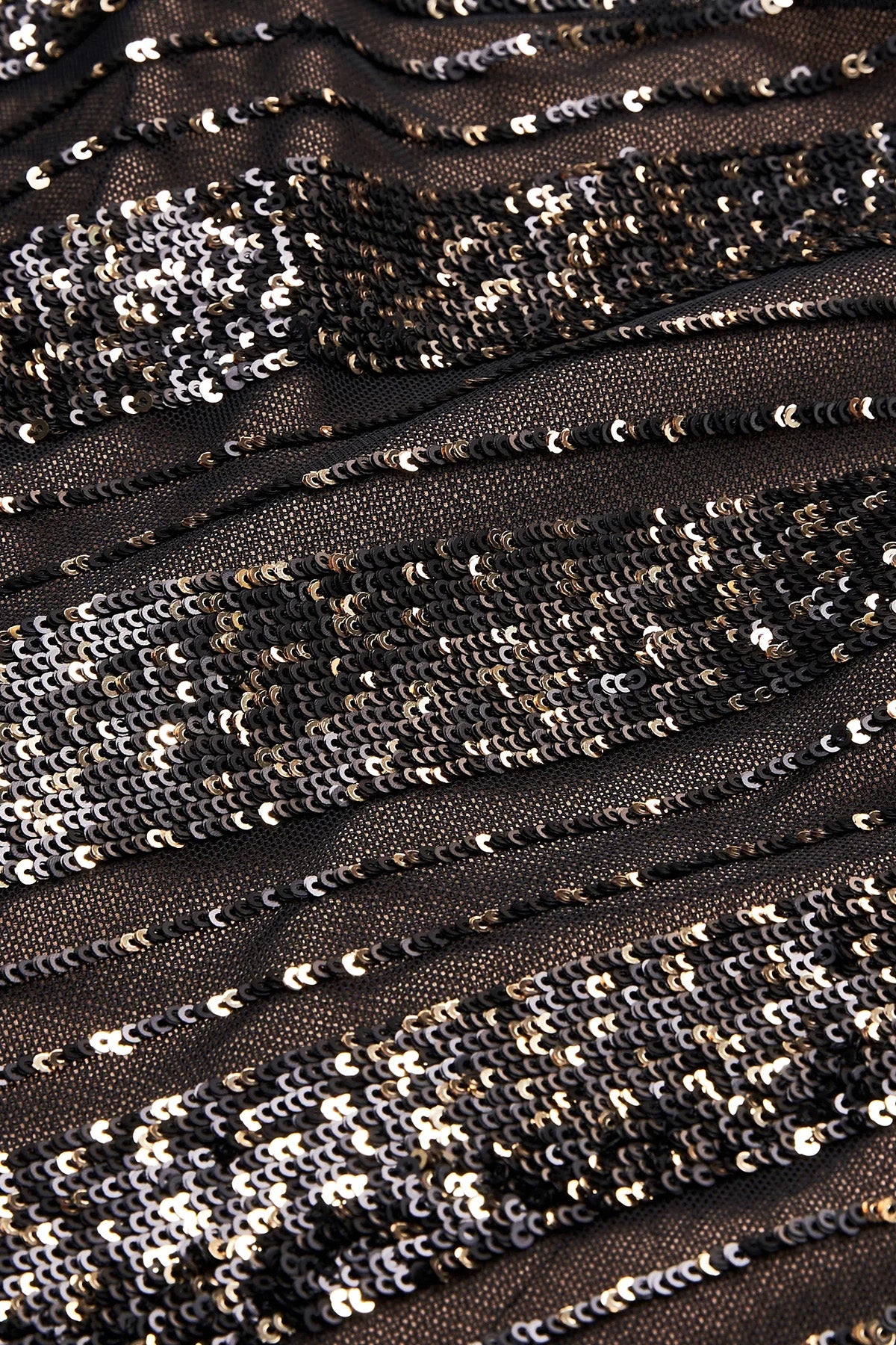 Halston Tek Omuz Payetli Mini Abiye Elbise