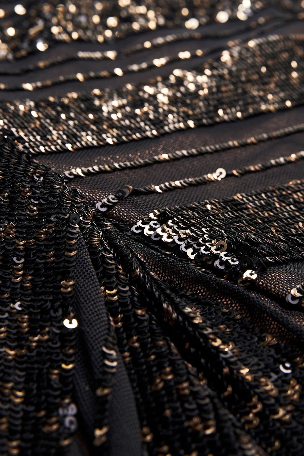 Halston Tek Omuz Payetli Mini Abiye Elbise