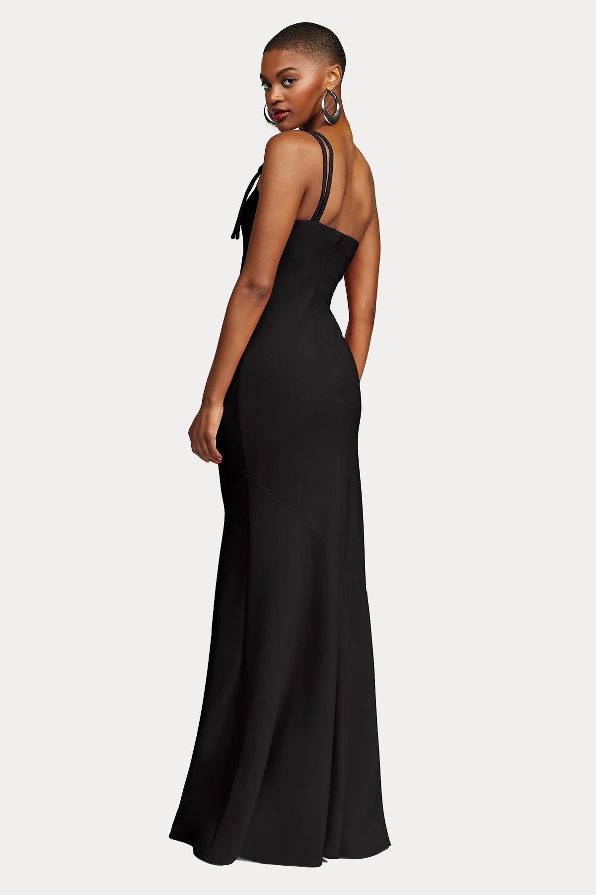 Halston Tek Omuzlu Maxi Abiye Elbise-Abiye-Libas