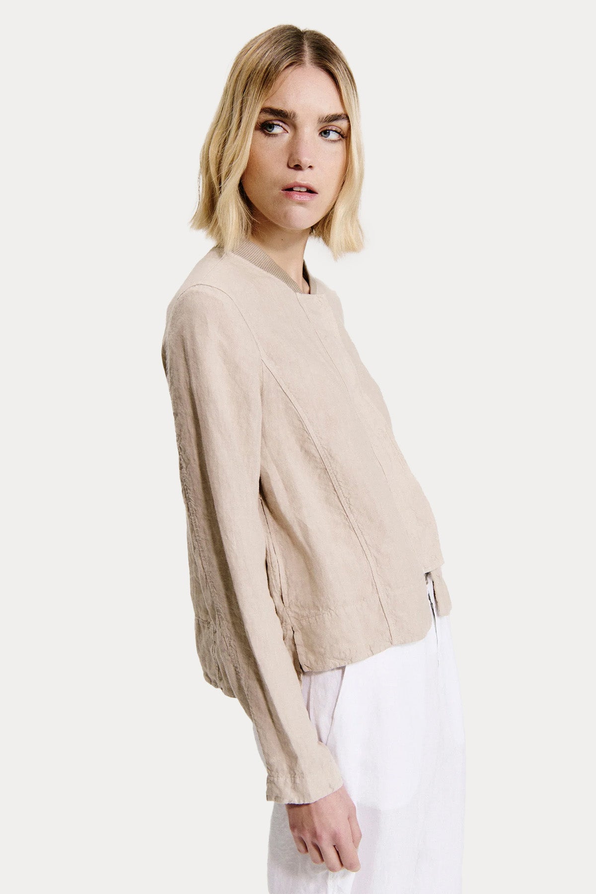 Transit Relaxed Fit Pilot Yaka Keten Ceket