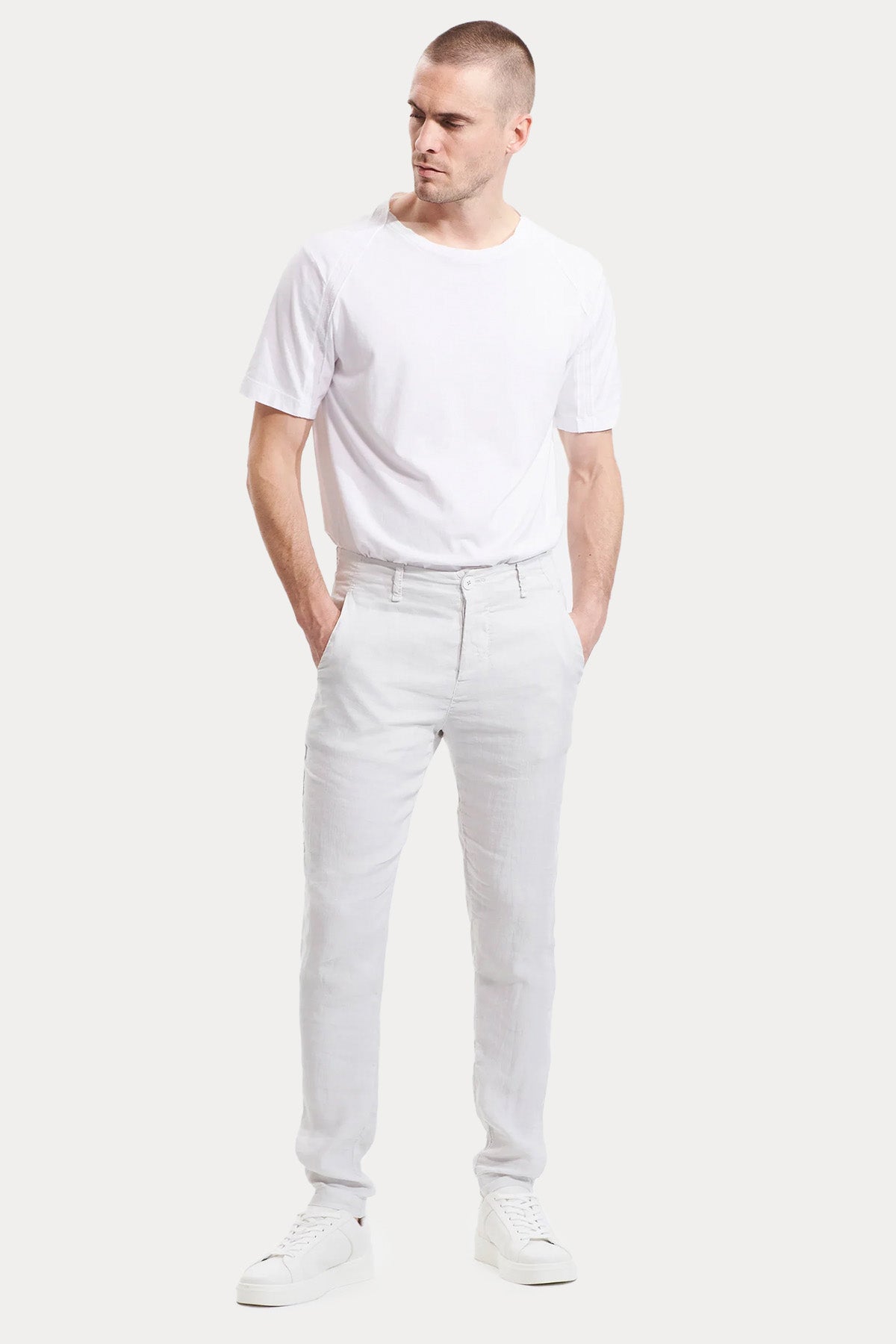 Transit Regular Fit Yandan Cepli Keten Pantolon