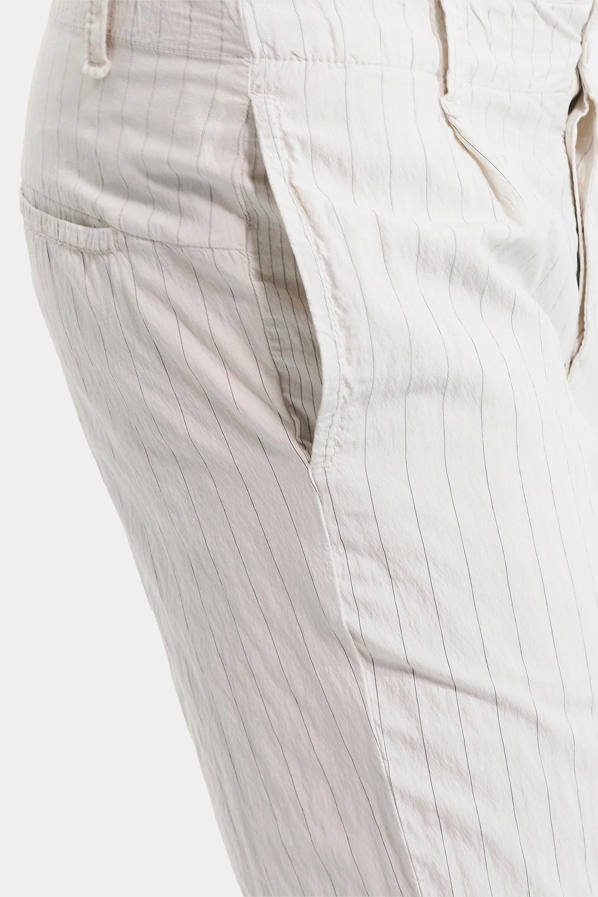 Transit Slim Fit Çizgili Yandan Cepli Pantolon