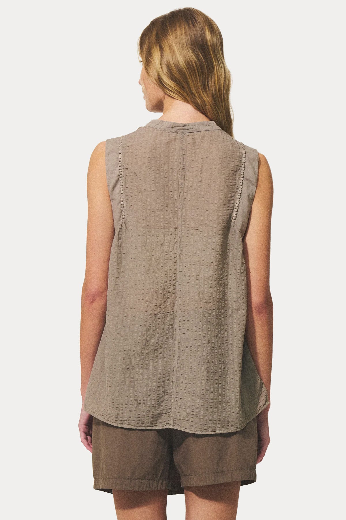 Transit Relaxed Fit Hakim V Yaka Örgü Detaylı Bluz