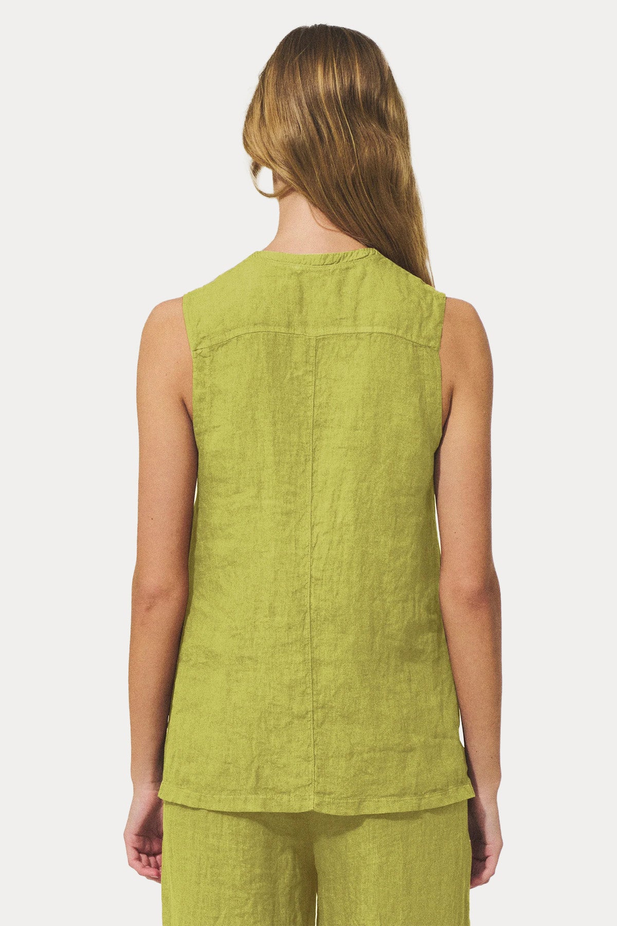 Transit Regular Fit V Yaka Keten Gömlek-Gömlek-Libas