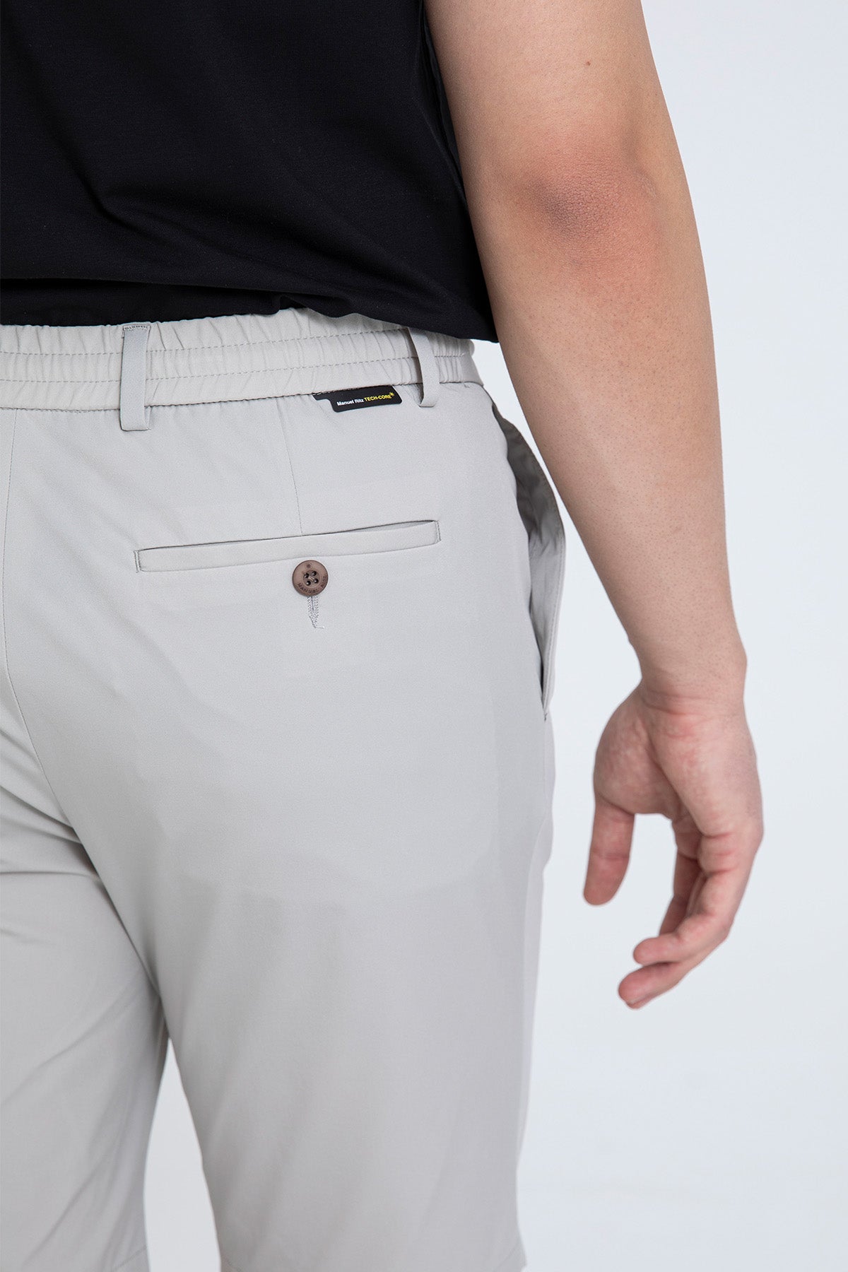 Manuel Ritz Slim Fit Beli Lastikli Tek Pile Yandan Cepli Streç Şort