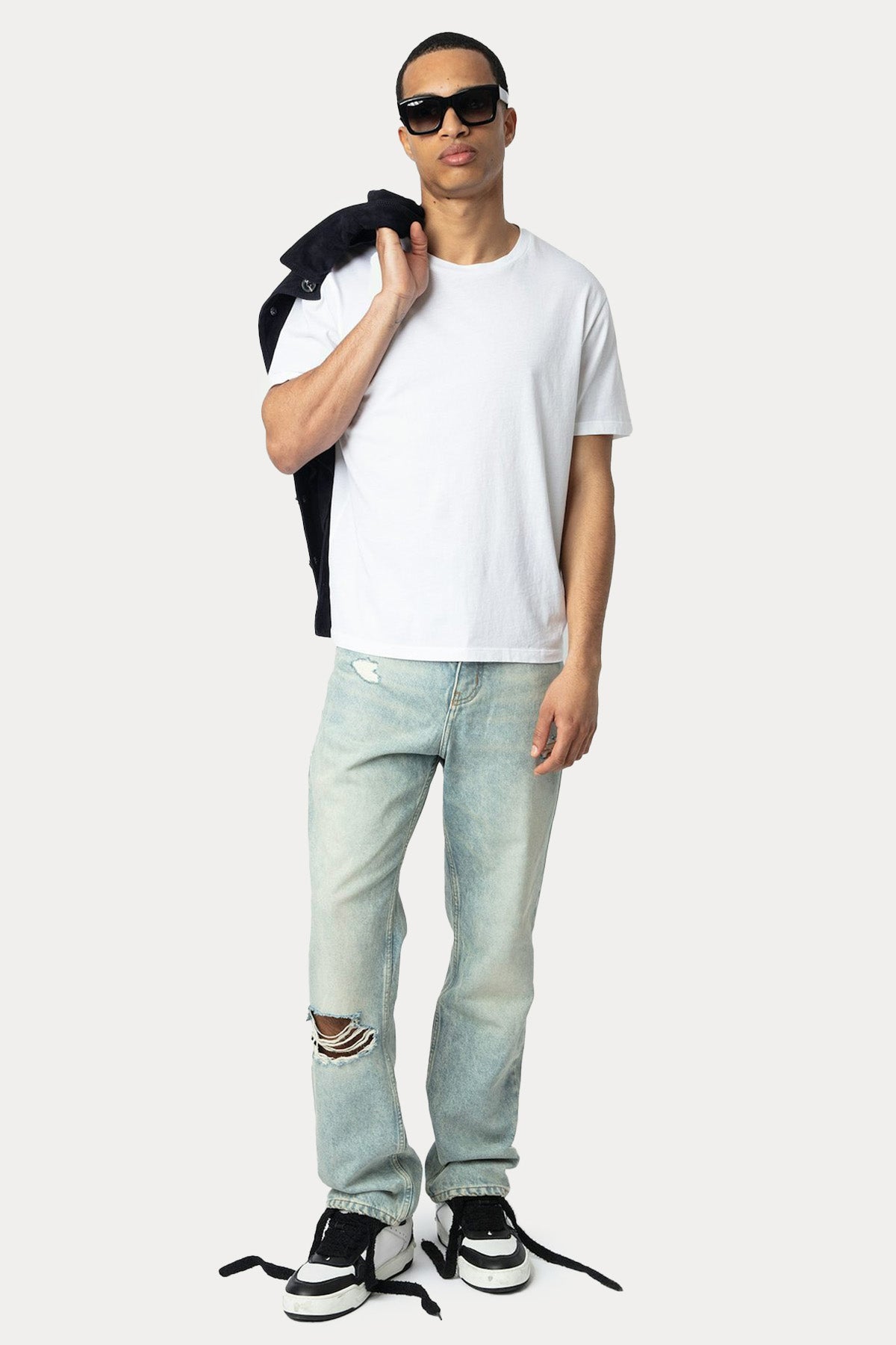 Zadig & Voltaire Yuvarlak Yaka Palmiye Temalı T-shirt