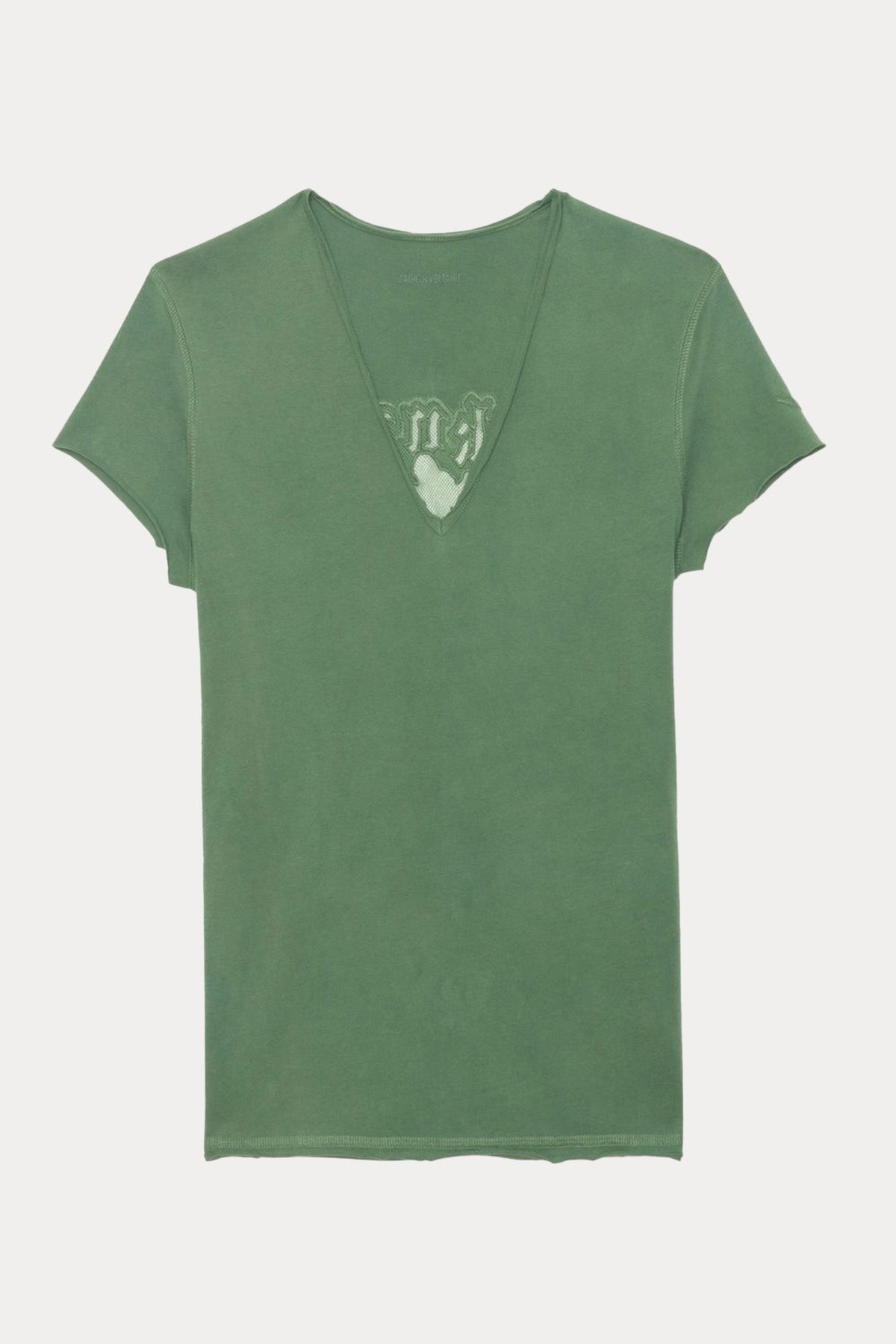 Zadig & Voltaire Sırtta Dantel Nakış Logolu V Yaka T-shirt