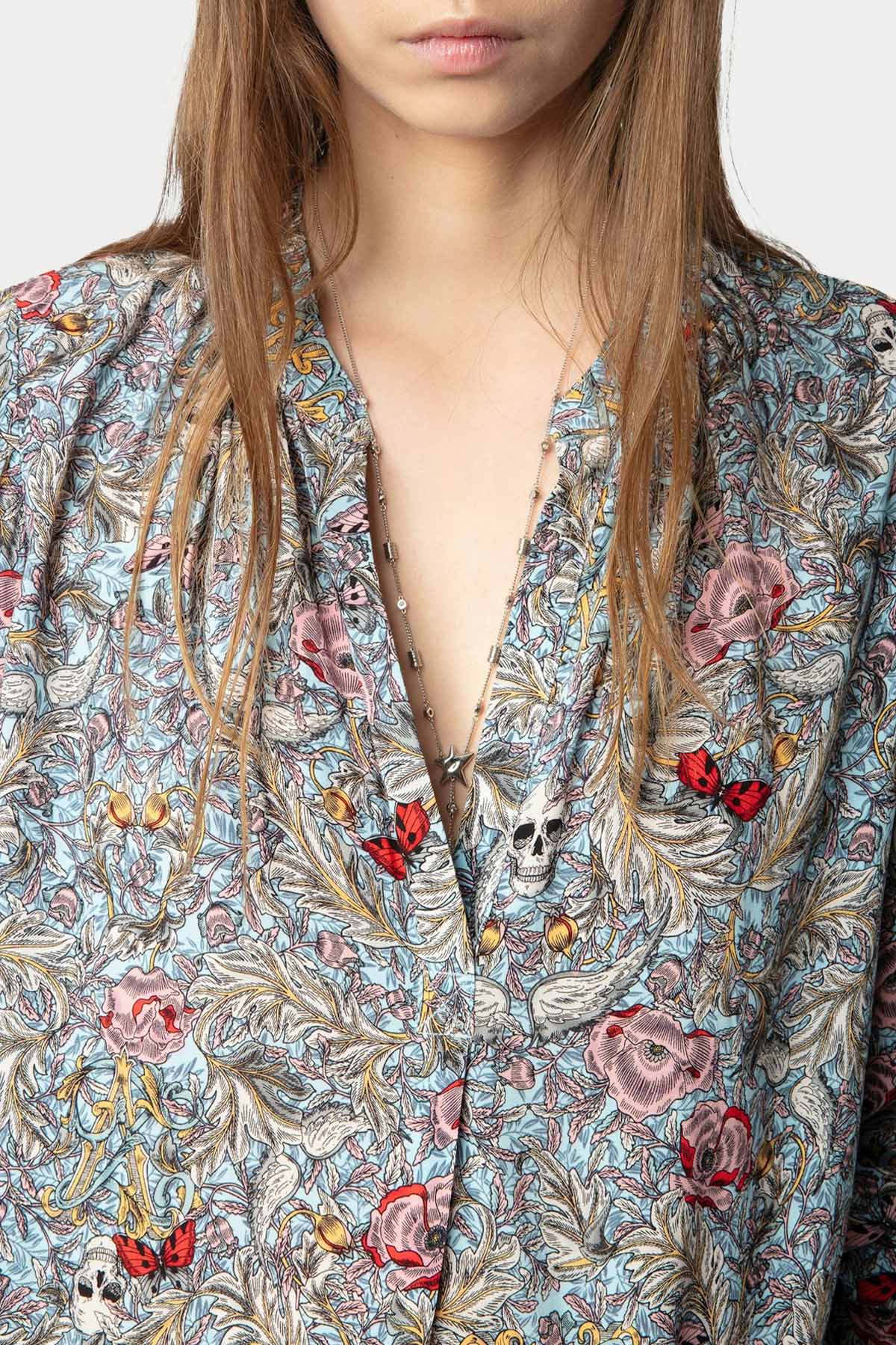 Zadig & Voltaire Hakim V Yaka Desenli Bluz