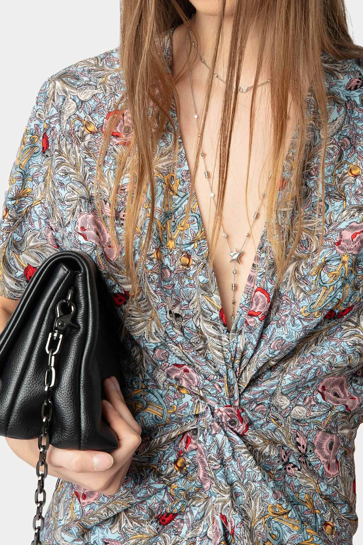 Zadig & Voltaire V Yaka Desenli Mini Elbise