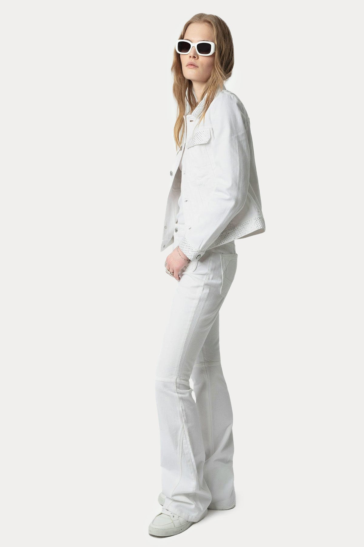 Zadig & Voltaire Parlak Taş Aksesuarlı Denim Ceket