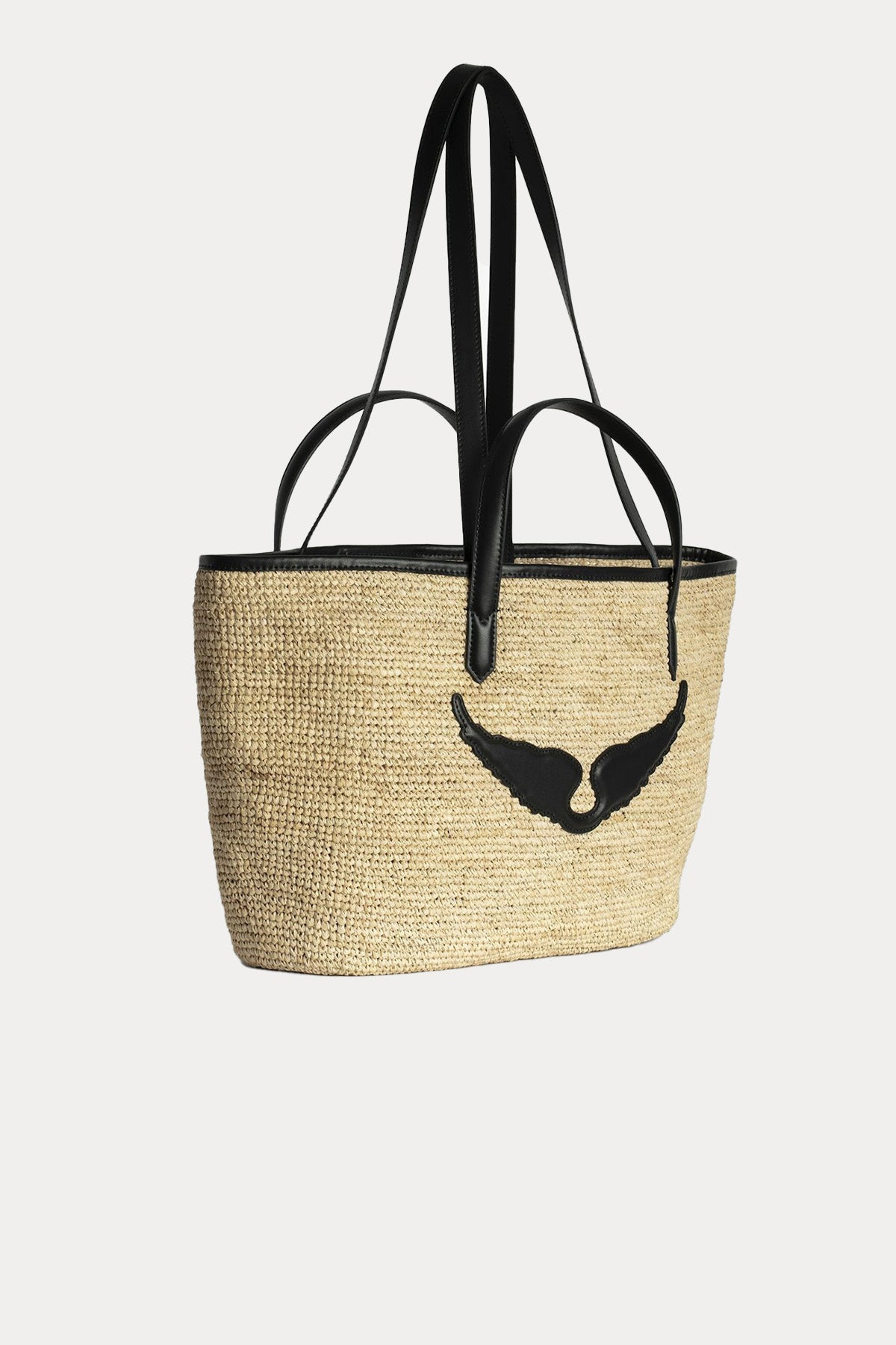 Zadig & Voltaire Logolu Hasır Örgü Omuz Çantası