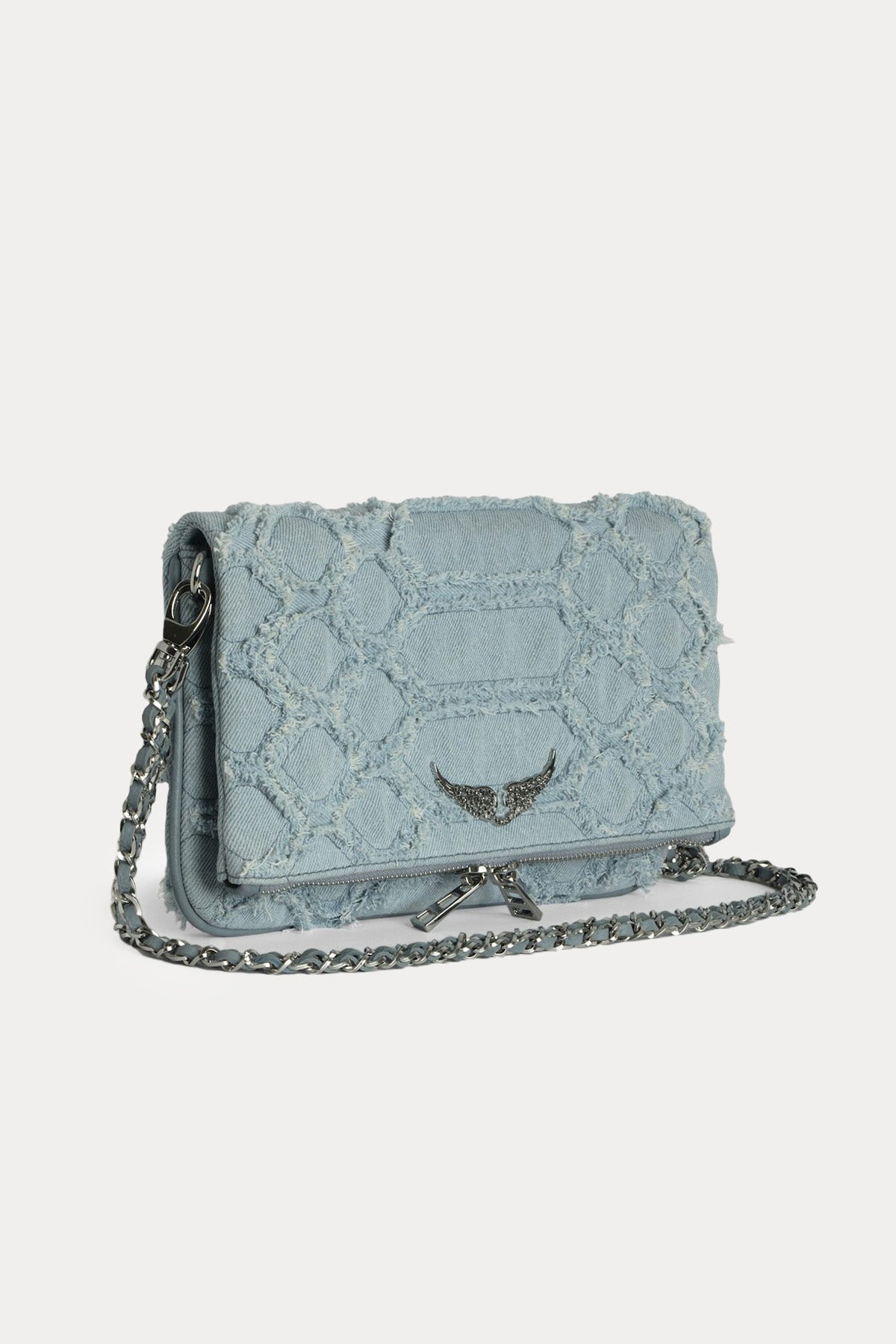 Zadig & Voltaire Zincir Askılı Denim Omuz Çantası