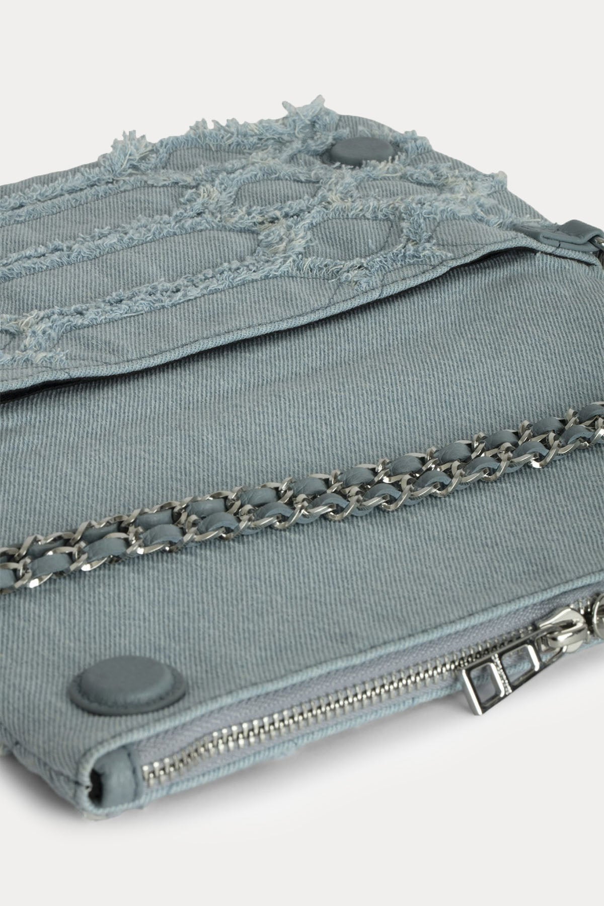 Zadig & Voltaire Zincir Askılı Denim Omuz Çantası