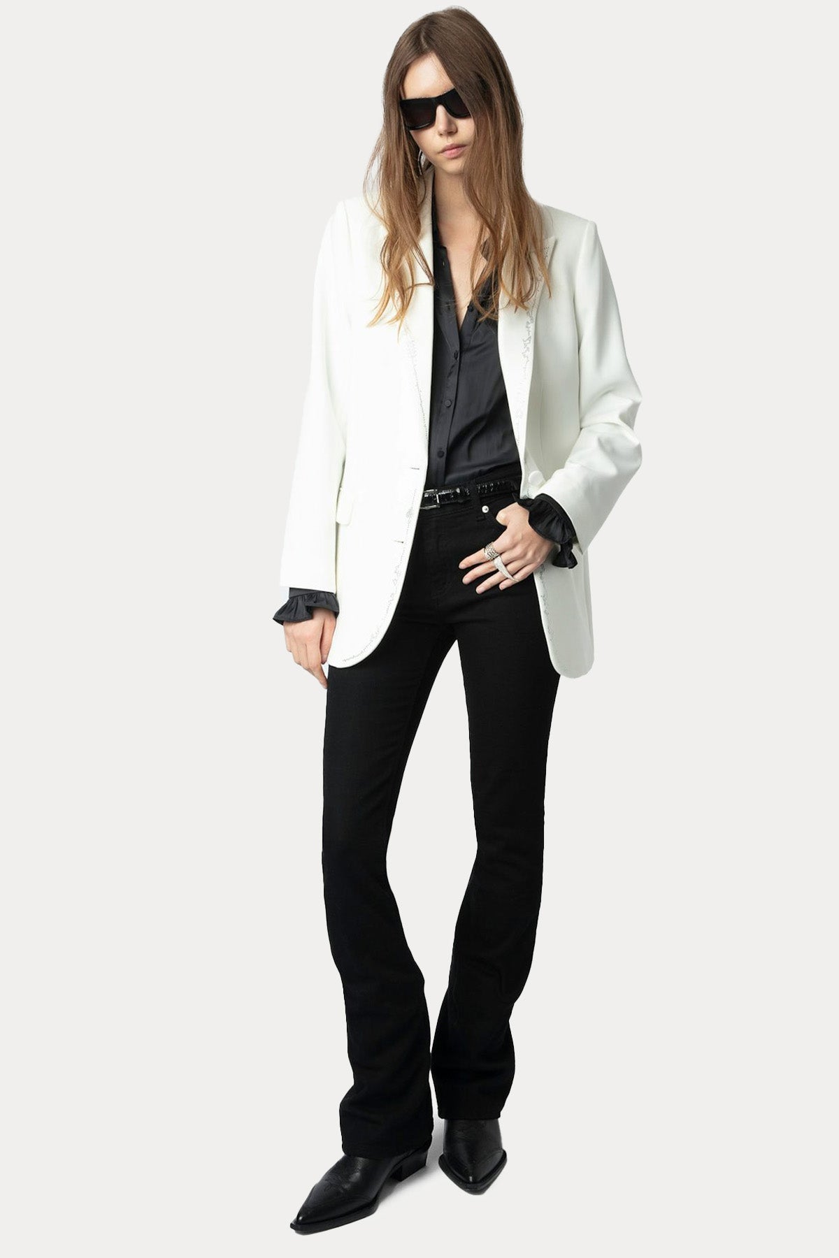 Zadig & Voltaire Parlak Taş Aksesuarlı Blazer Ceket