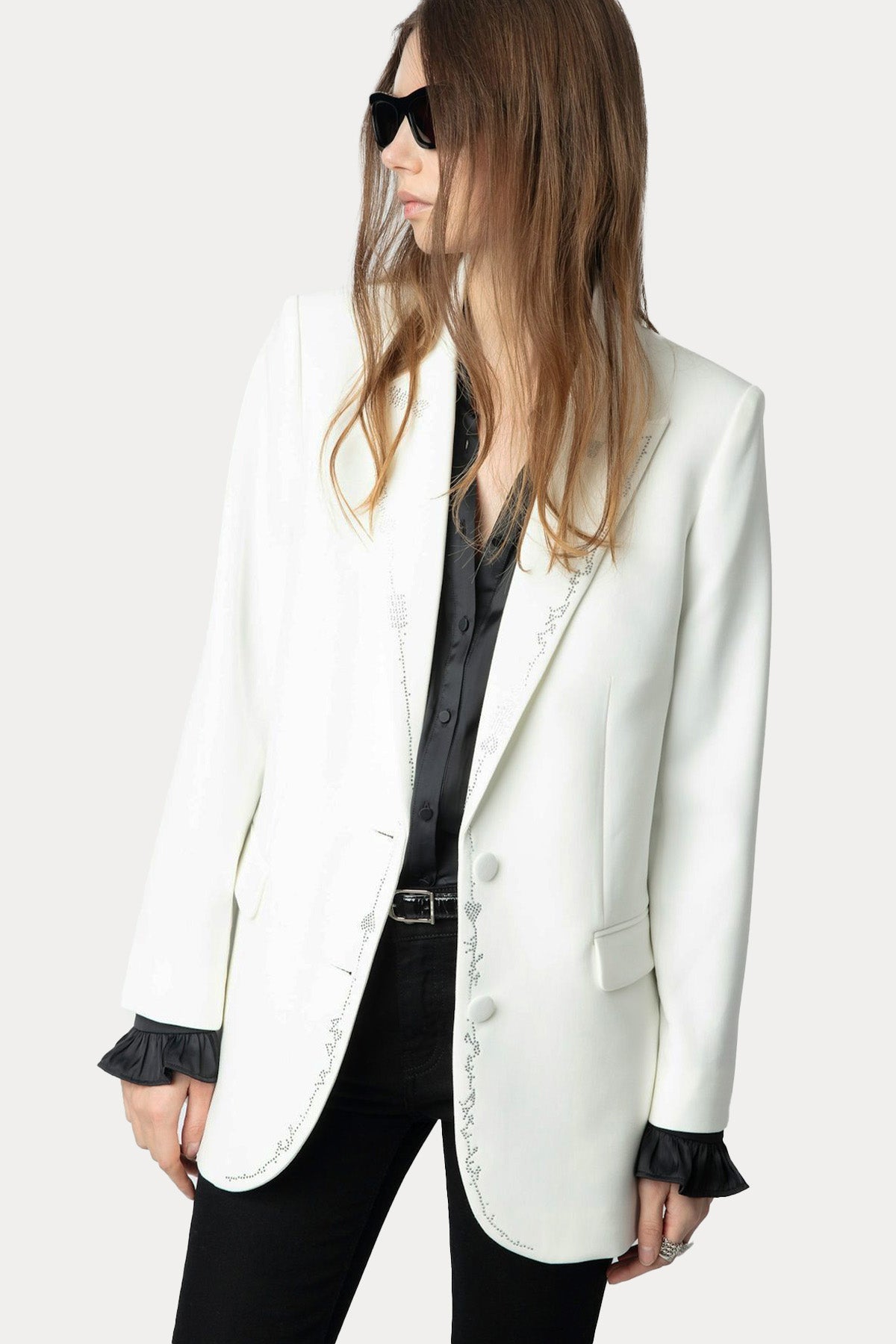 Zadig & Voltaire Parlak Taş Aksesuarlı Blazer Ceket