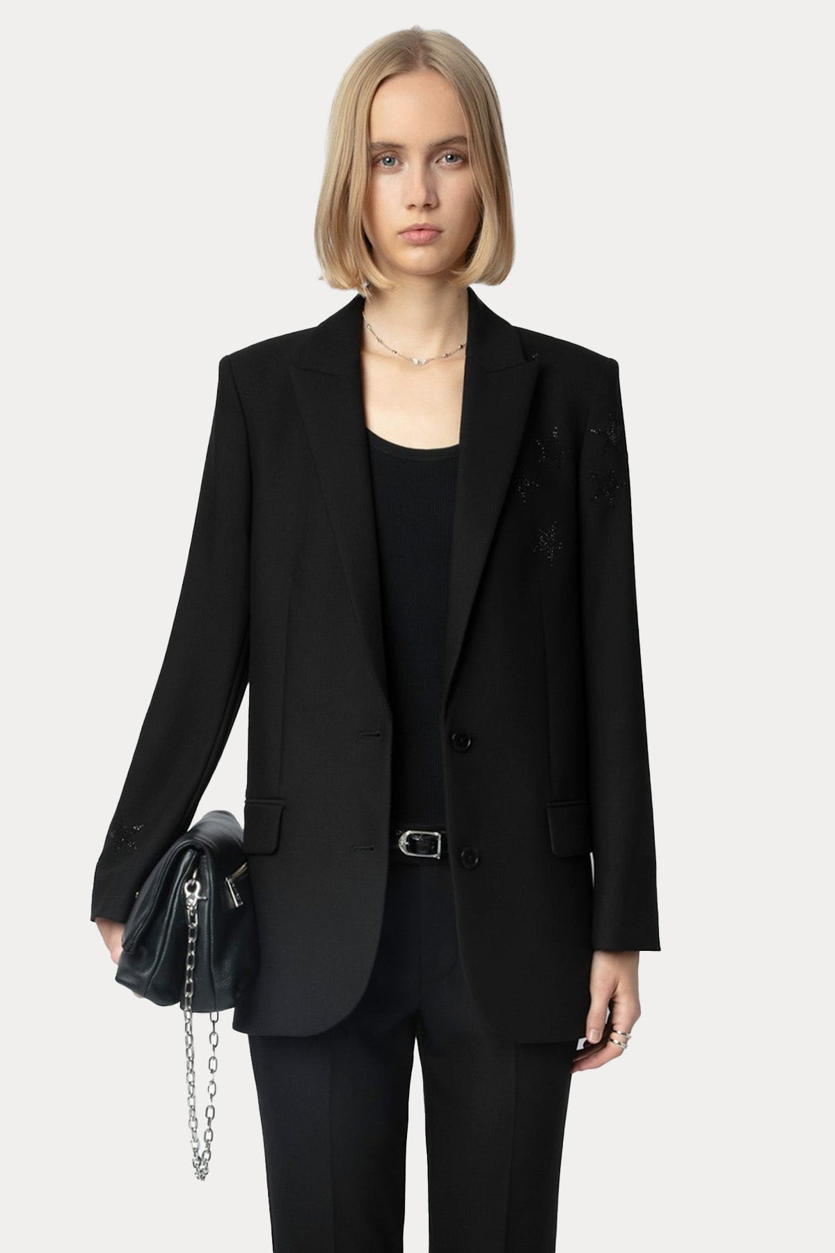 Zadig & Voltaire Parlak Taş Aksesuarlı Blazer Ceket