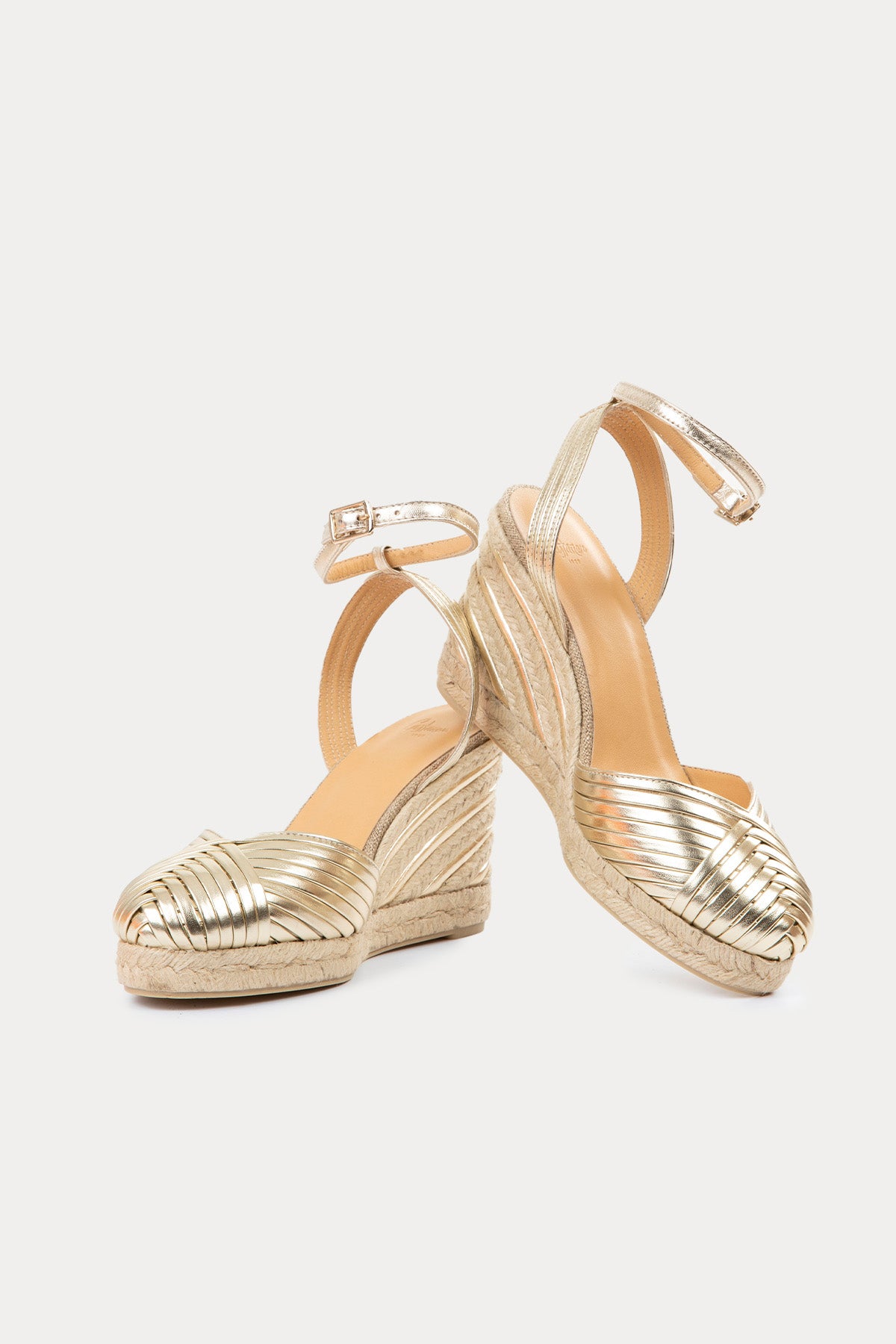 Castaner Cocoa Hasır Örgülü Deri Sandalet