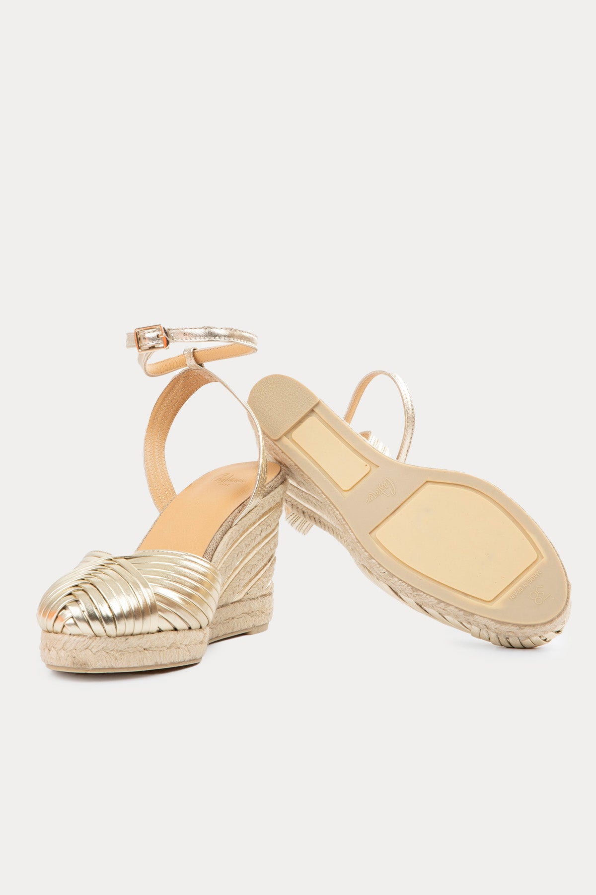 Castaner Cocoa Hasır Örgülü Deri Sandalet