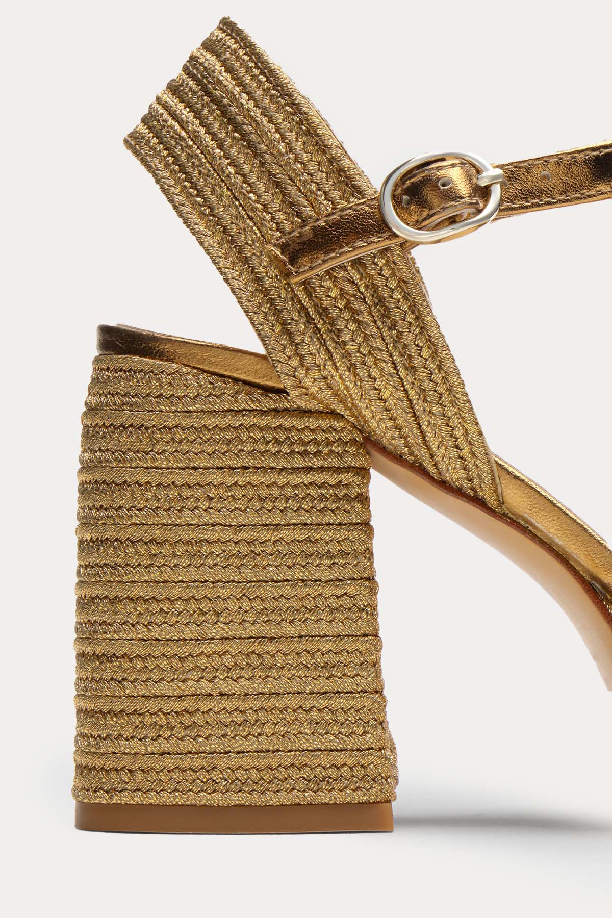 Castaner Valle Örgü Küt Burun Topuklu Sandalet