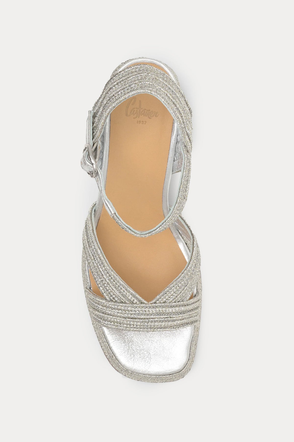 Castaner Valle Örgü Küt Burun Topuklu Sandalet