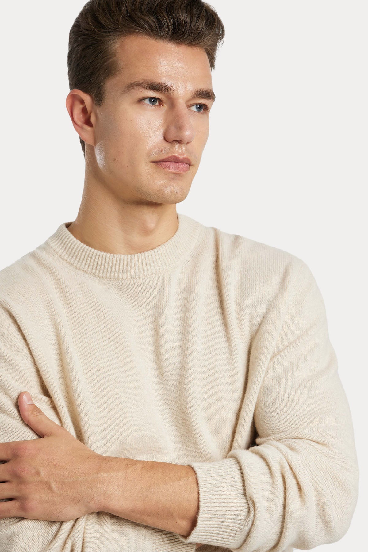 Manifattura Regular Fit Yuvarlak Yaka Kaşmir Örgü Yün Triko