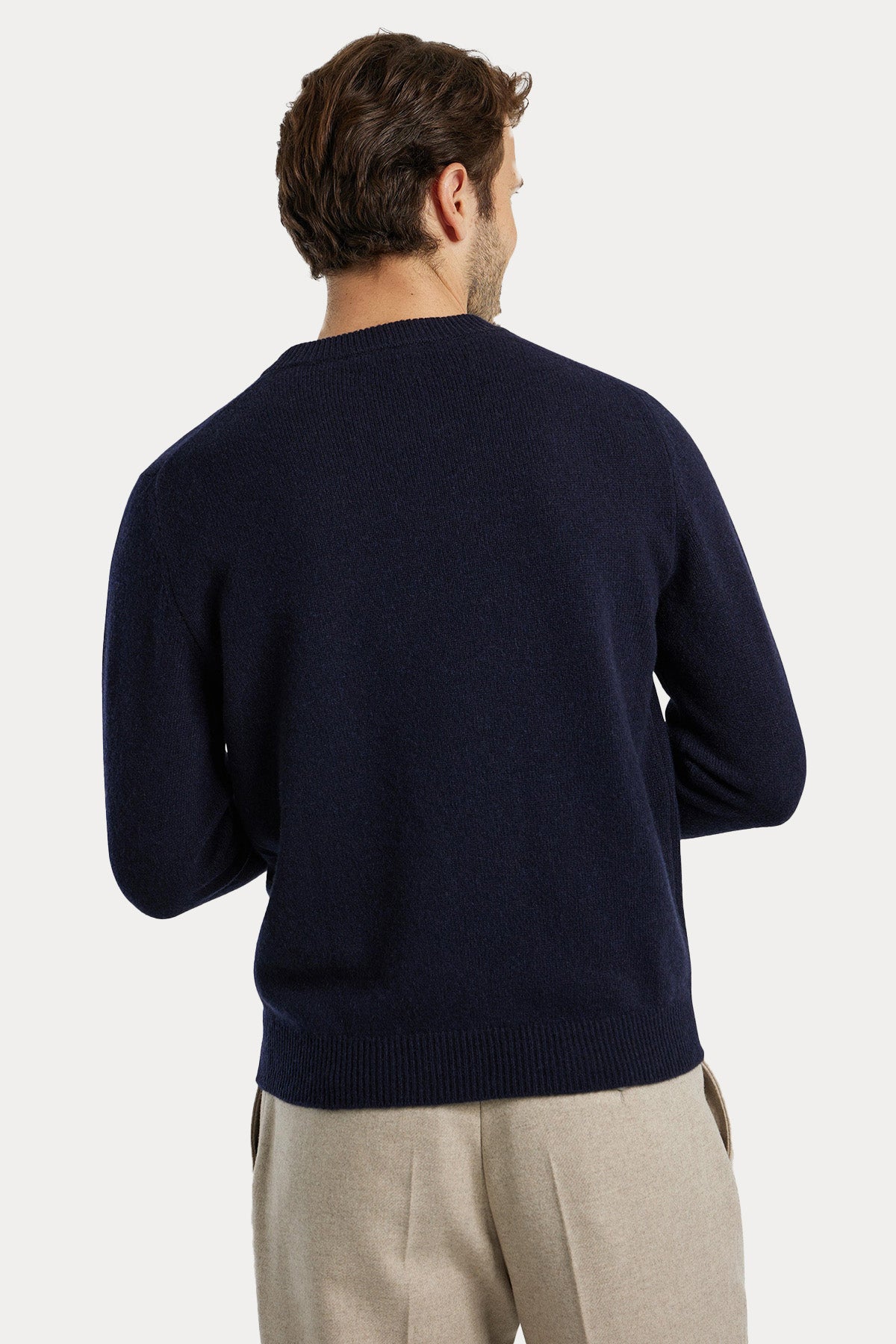 Manifattura Regular Fit Yuvarlak Yaka Kaşmir Örgü Yün Triko