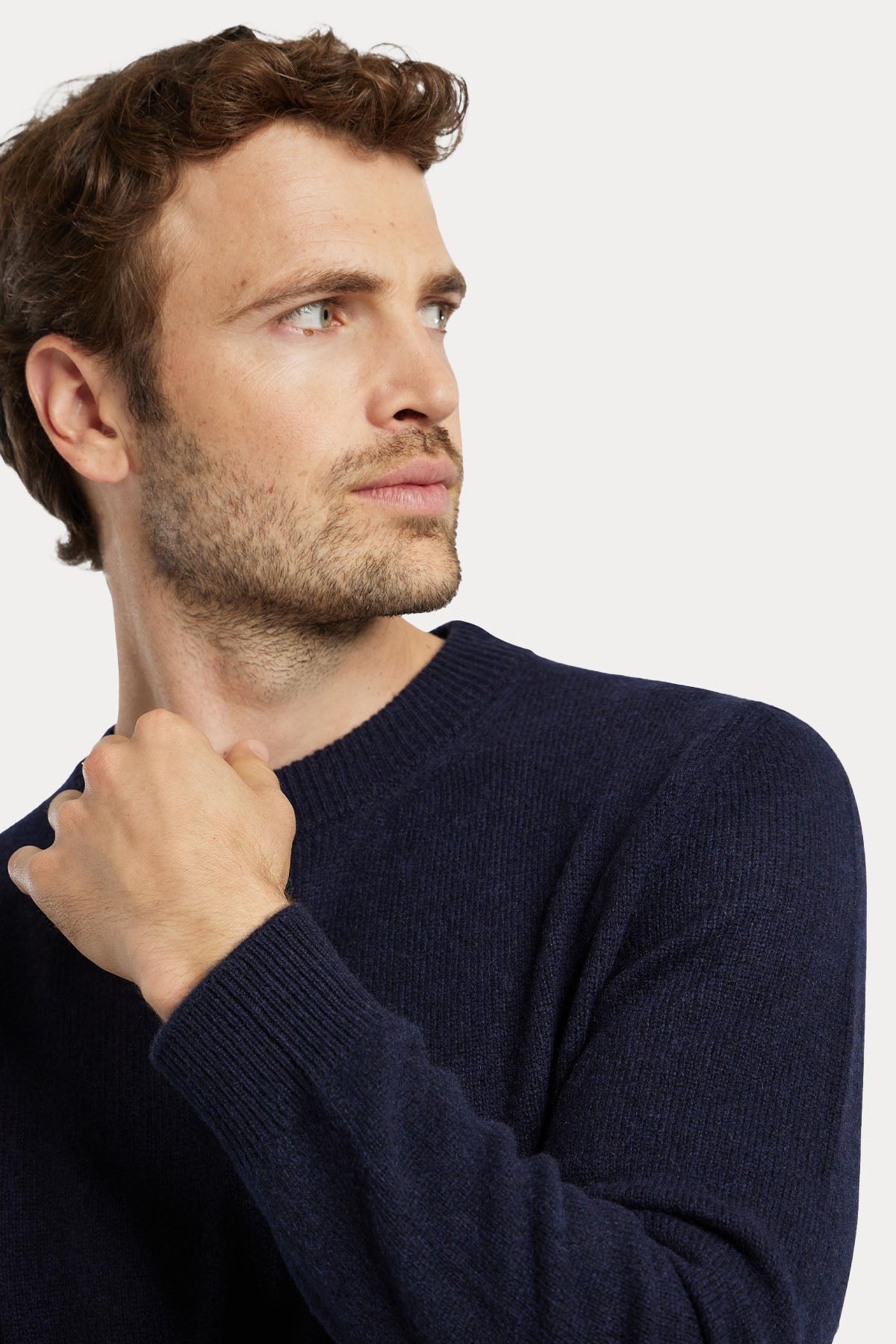 Manifattura Regular Fit Yuvarlak Yaka Kaşmir Örgü Yün Triko