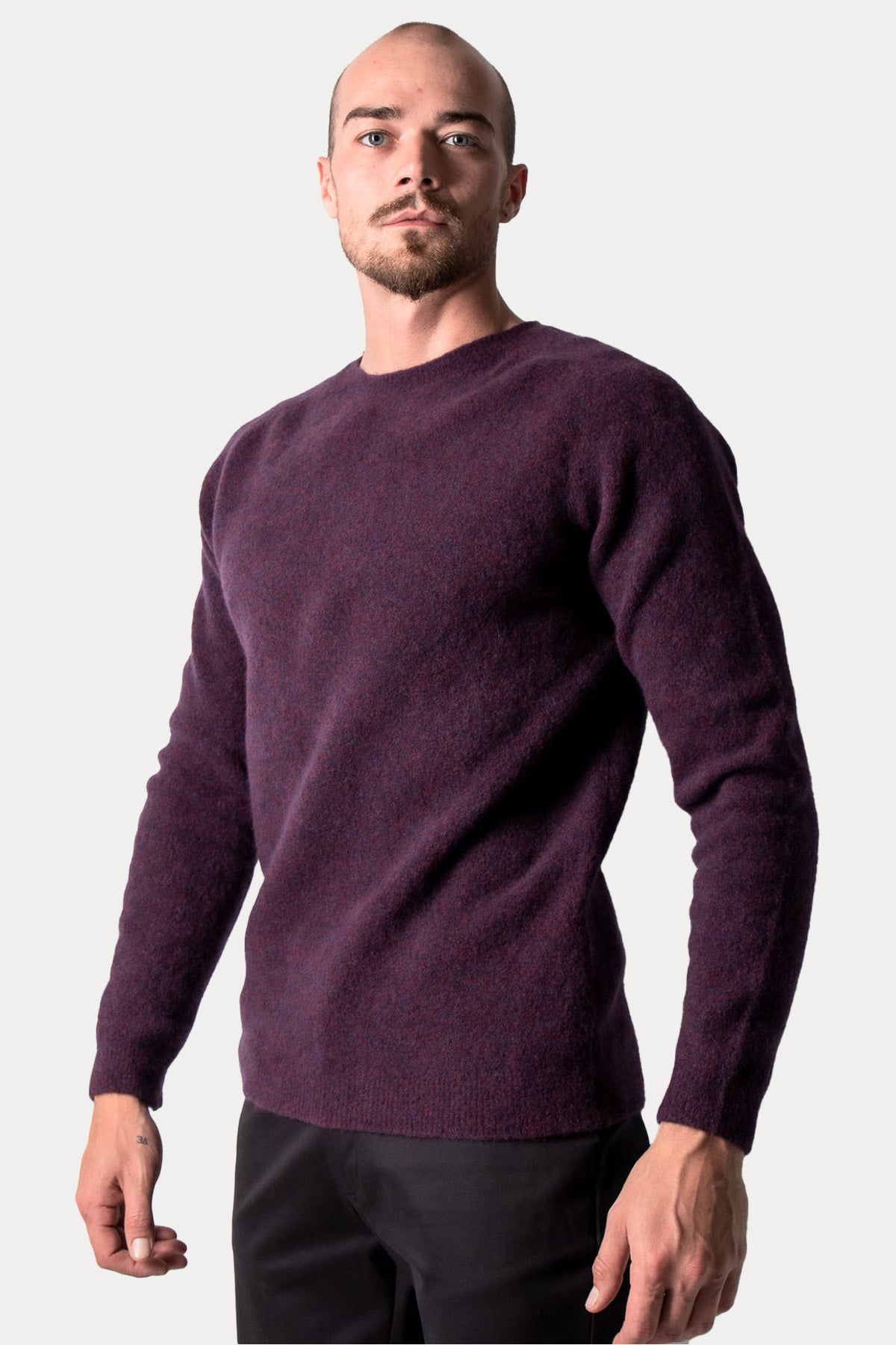 Manifattura Yuvarlak Yaka Örgü Yün Triko