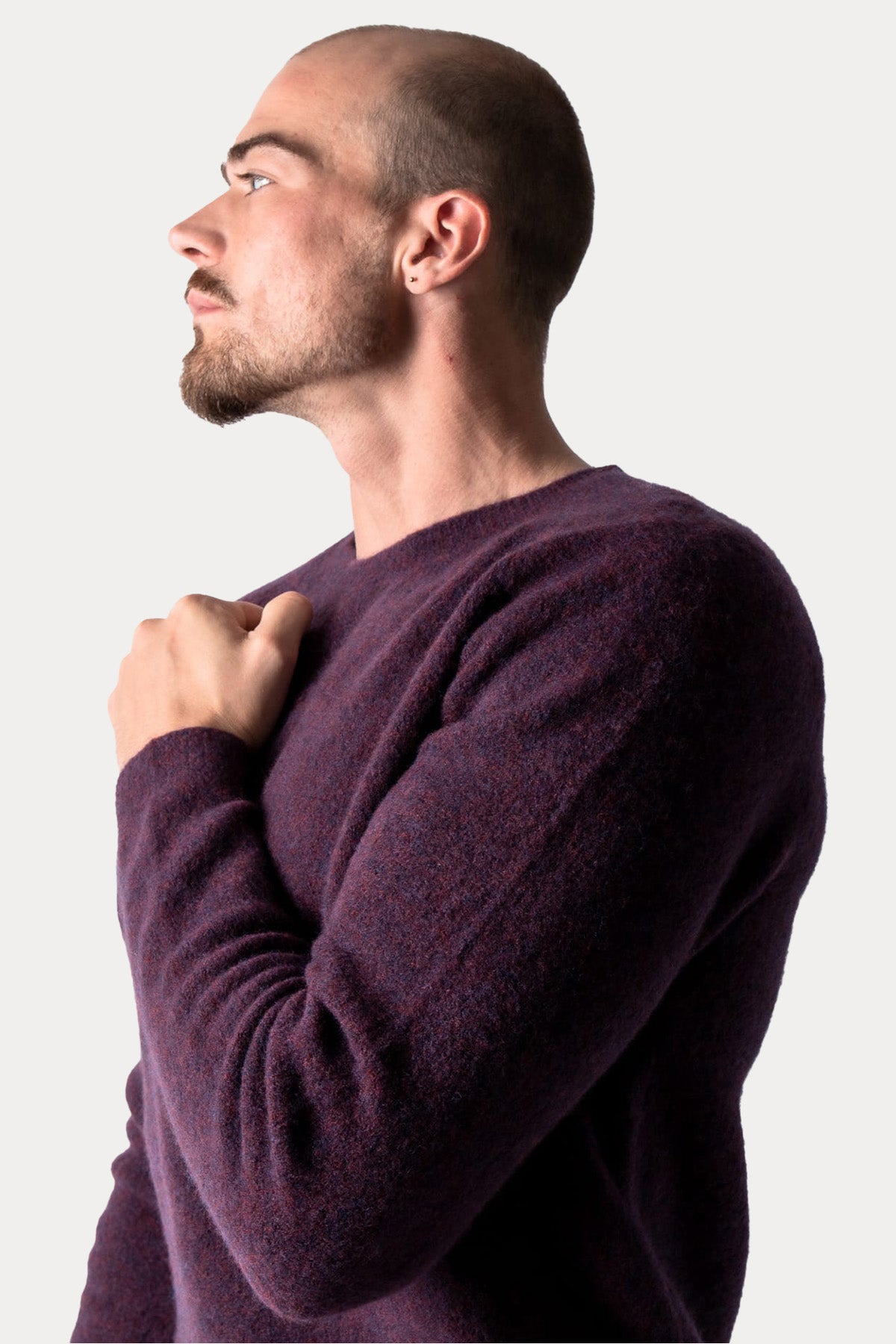 Manifattura Yuvarlak Yaka Örgü Yün Triko